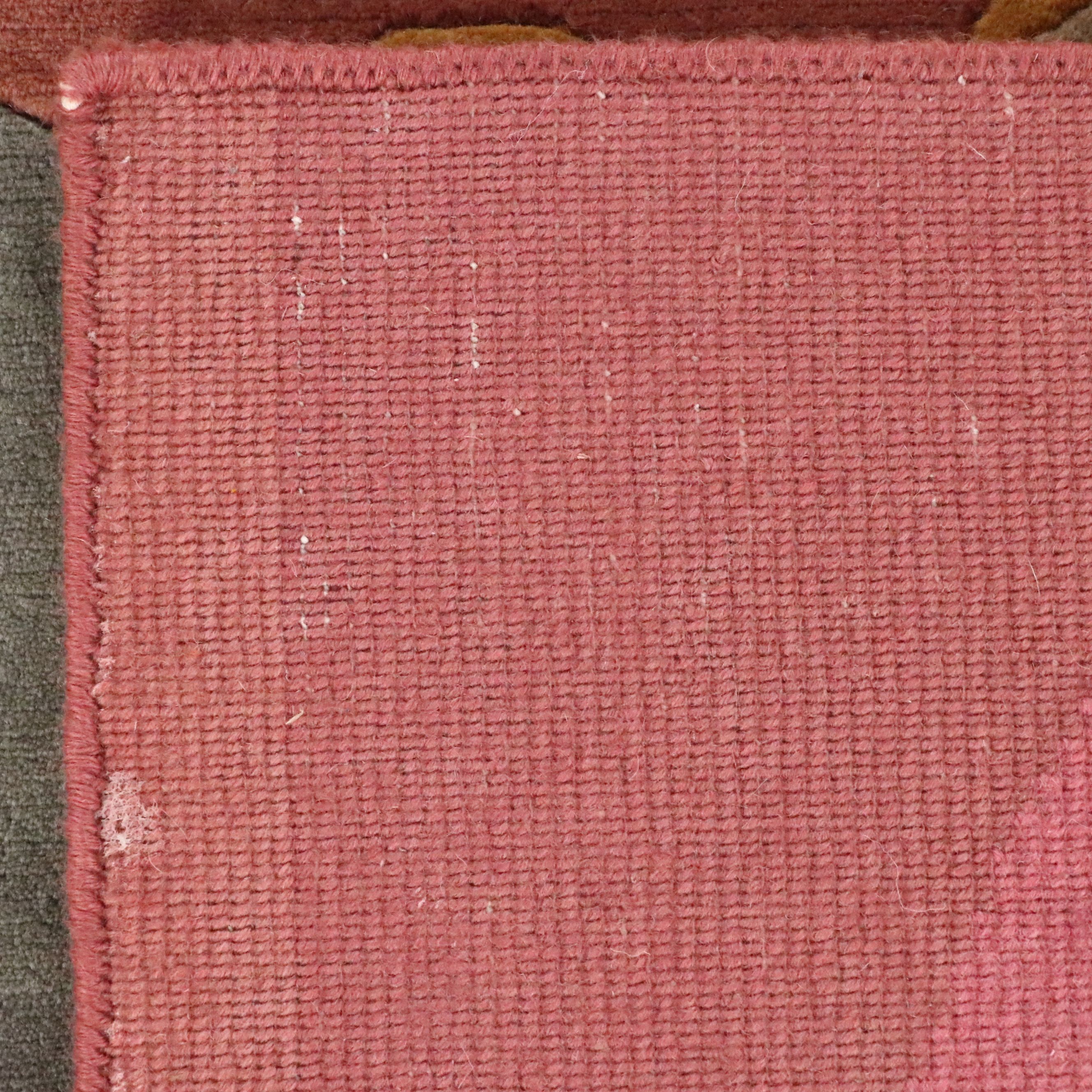 4'7 x 5'8 Hand-Knotted Nepali Contemporary Circles Area Rug