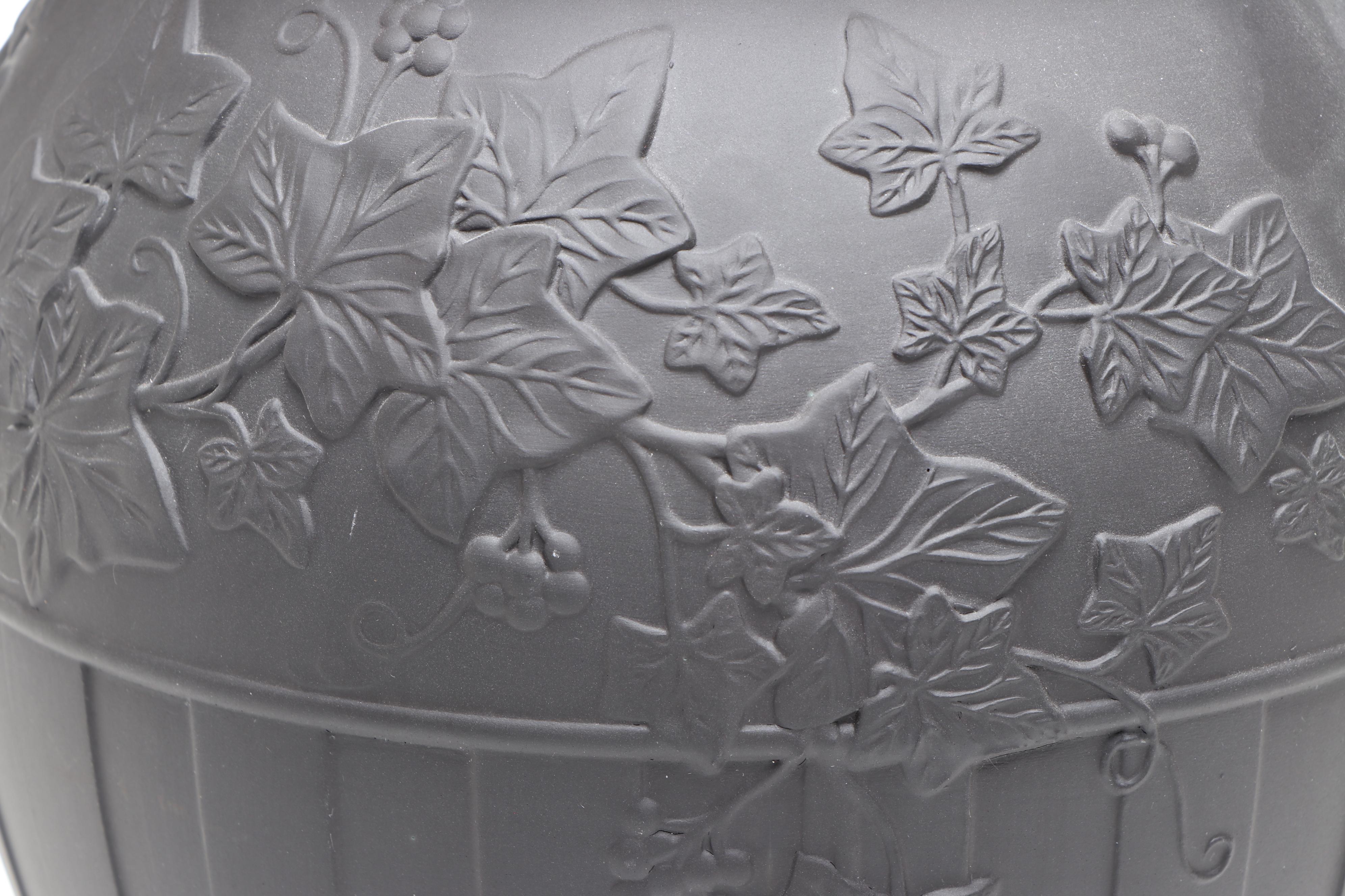 Wedgwood Foliage Black Basalt Vase