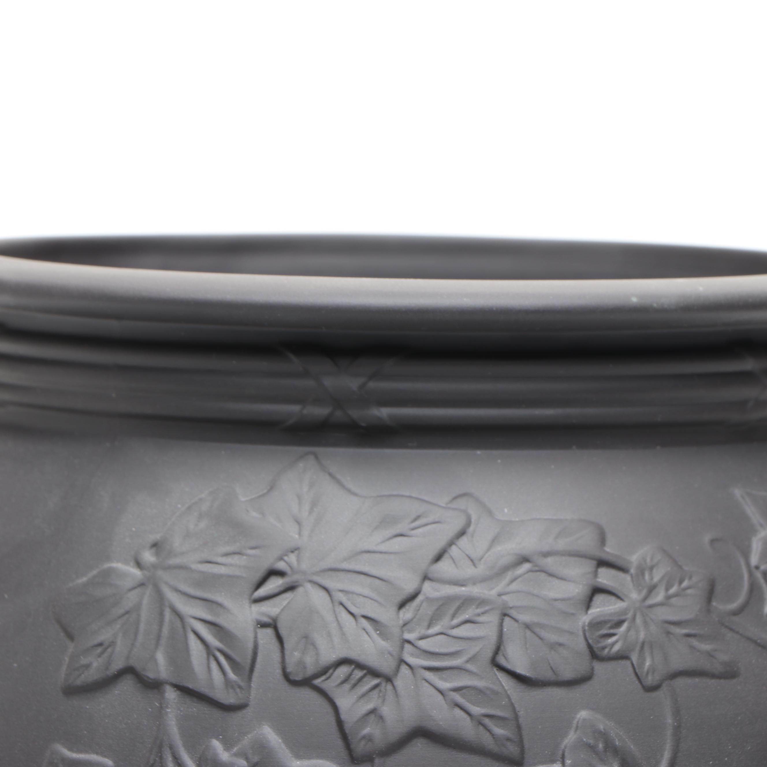 Wedgwood Foliage Black Basalt Vase
