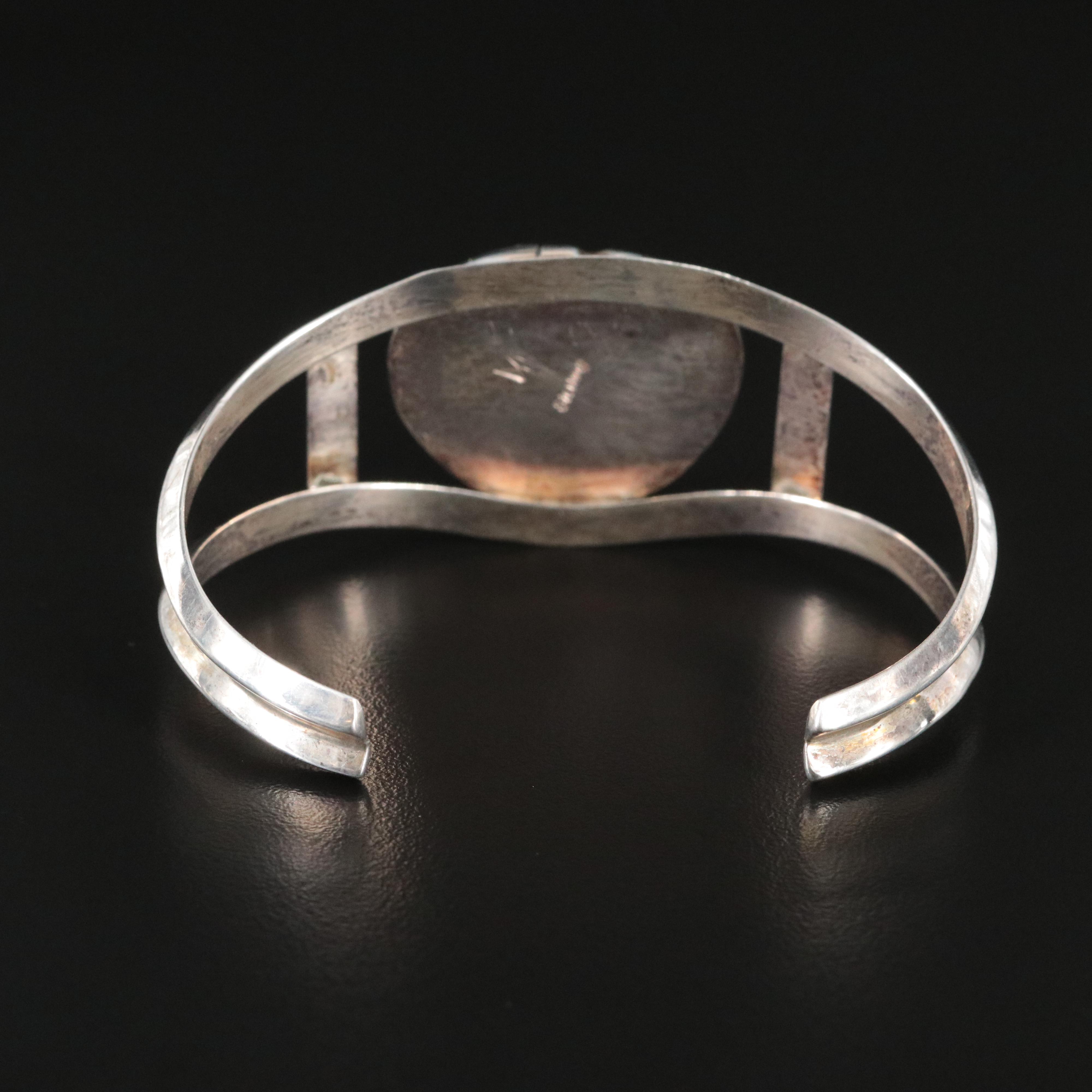 Southwestern Sterling Turquoise Cuff Bracelet