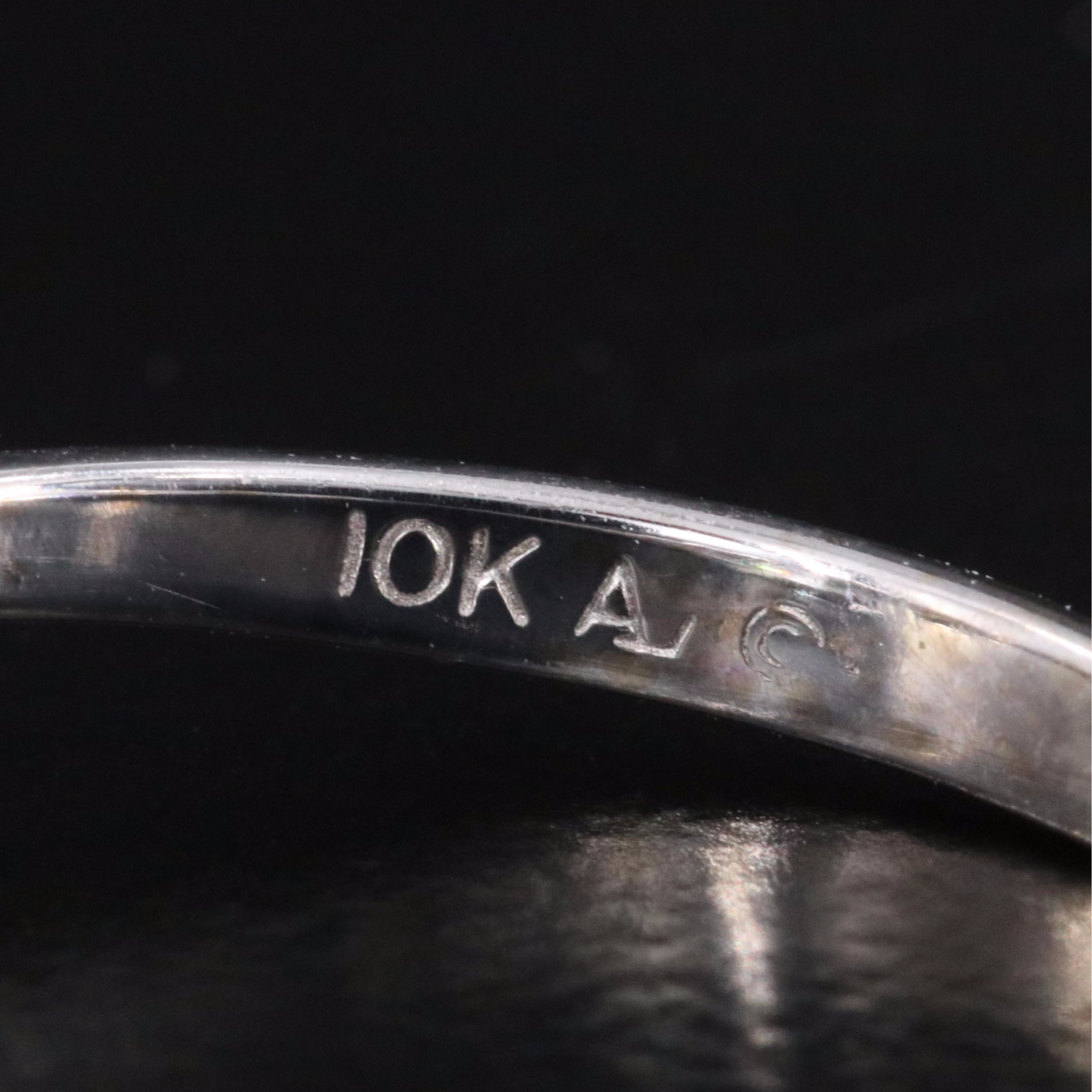 10K Aquamarine and Diamond Ring