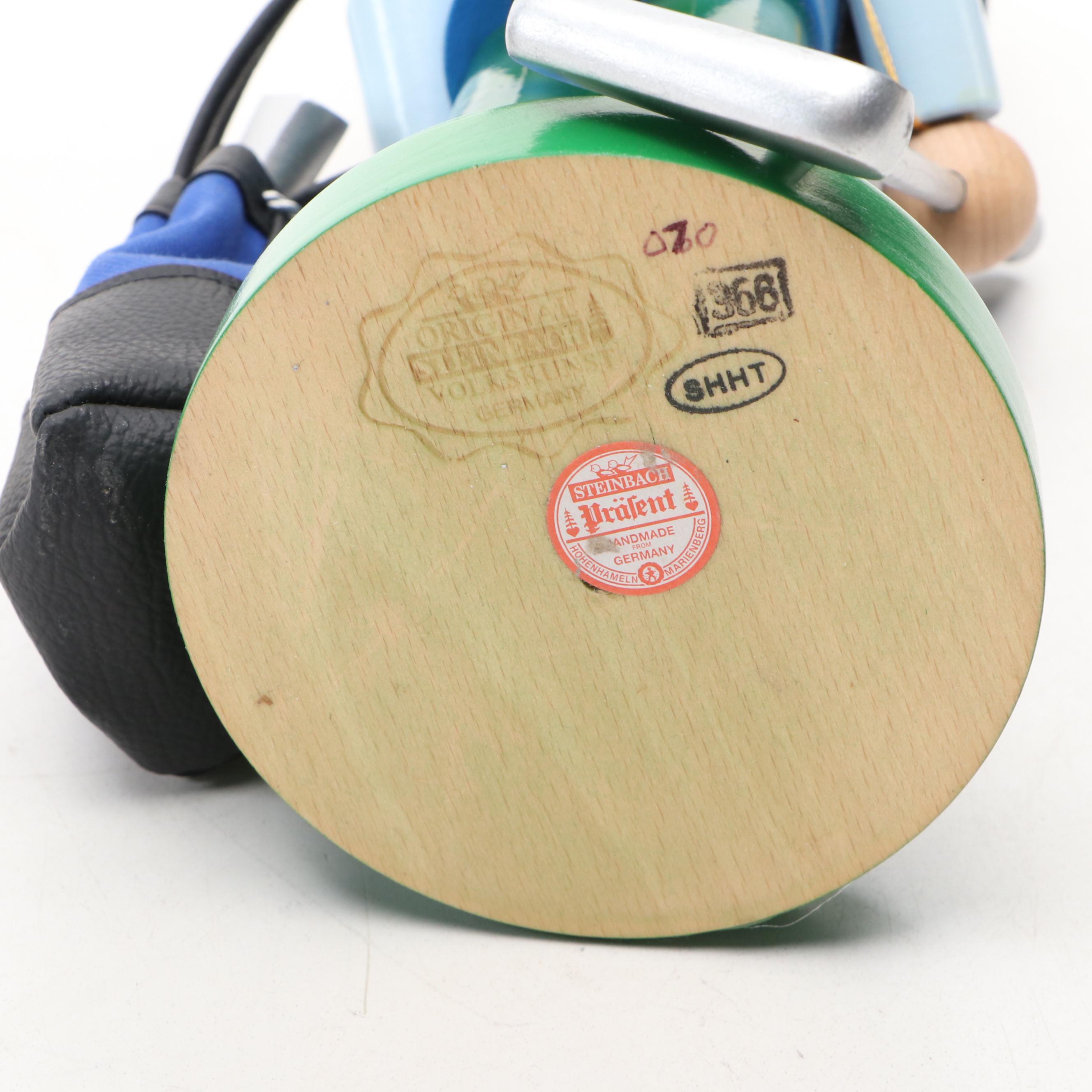 Steinbach German Wooden Pilot and Golfer Nutcrackers