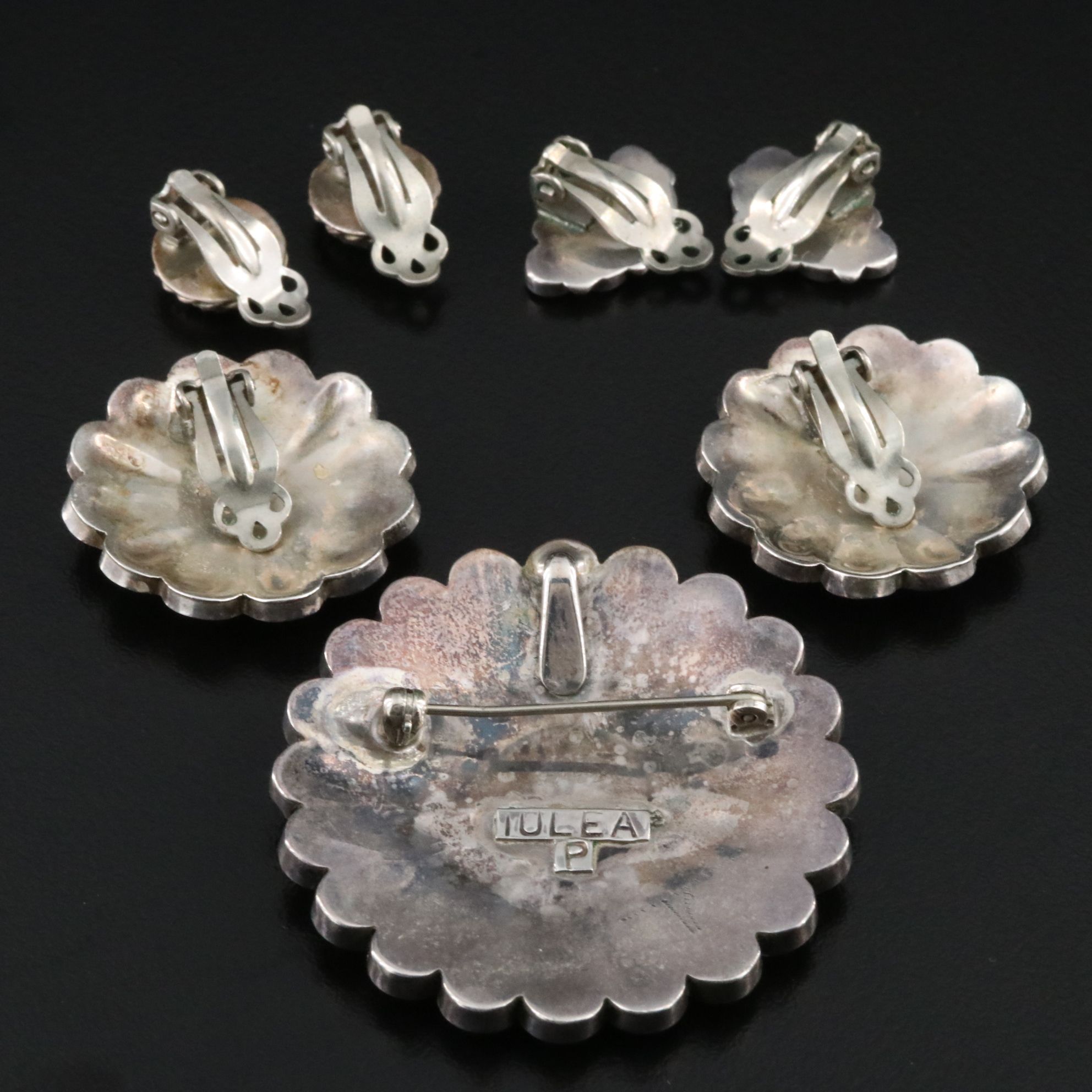 Zuni Jewelry Collection Featuring Sterling, Mother-of-Pearl and Turquoise