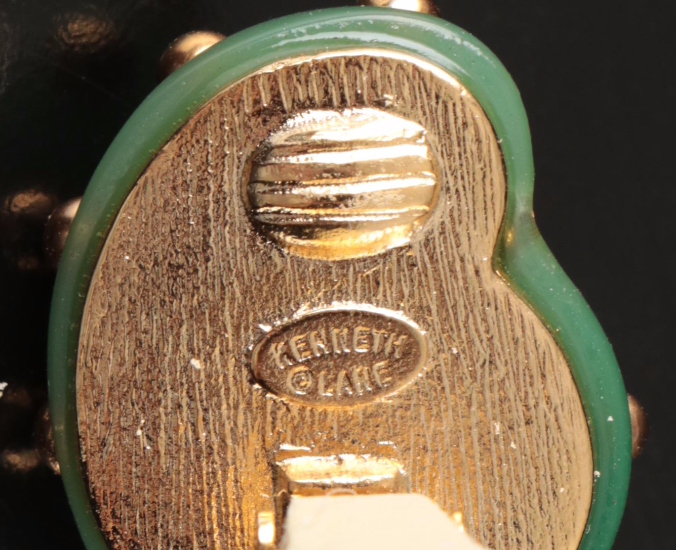 Kenneth J. Lane Faux Pearl Accent Shell Clip Earrings