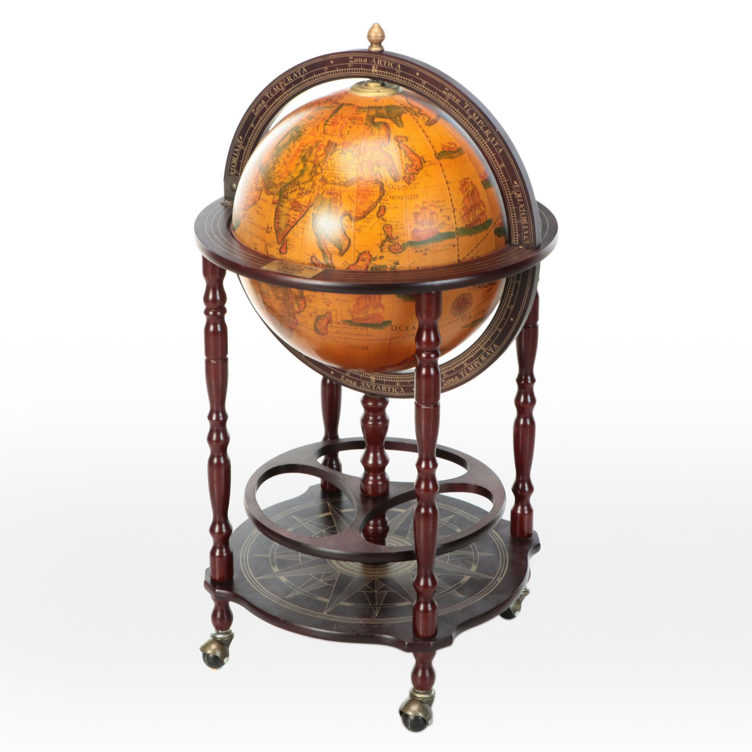 Bacardi 8 Drambuie Standing Globe Drink Cabinet