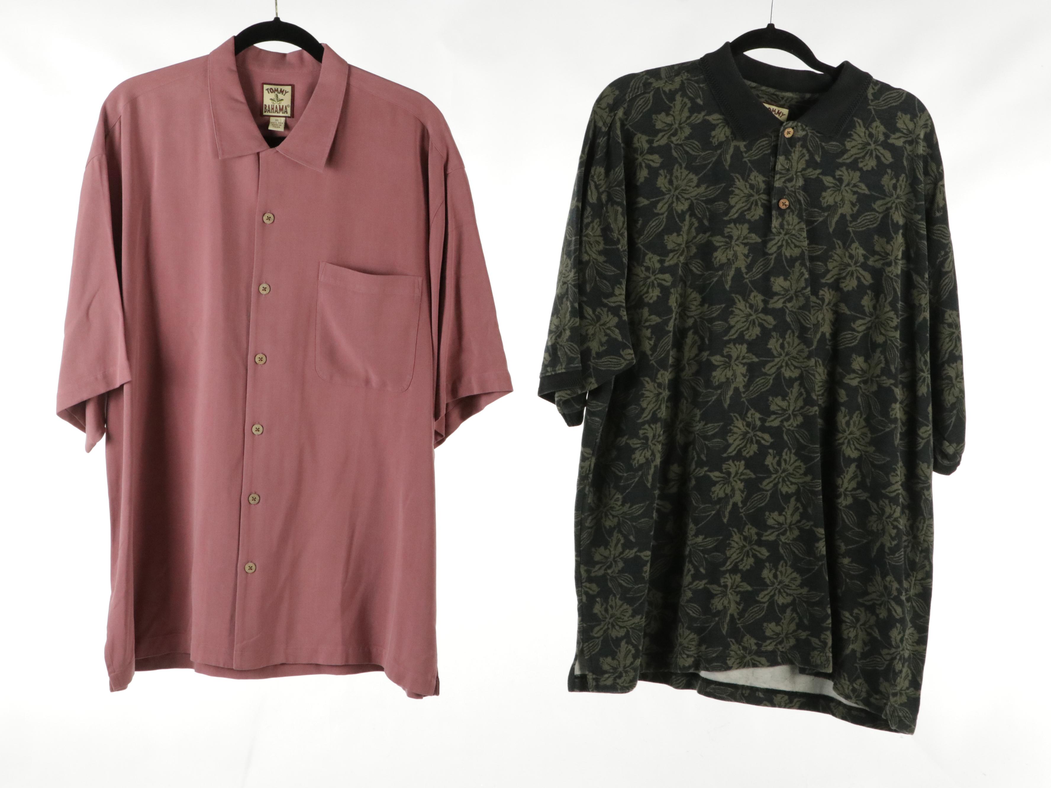 Men's Tommy Bahama Polo Shirt & Short Sleeve Button-Up Shirts in Linen and Silk