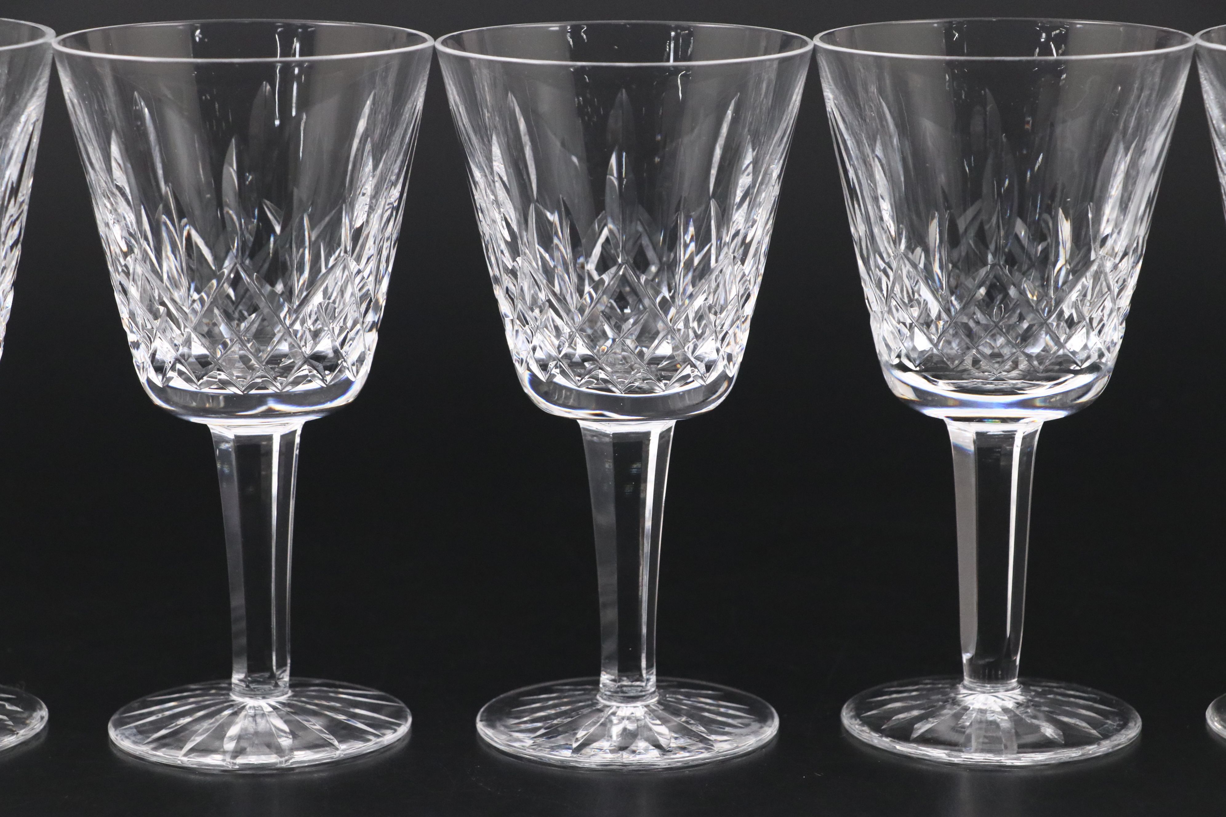Waterford Crystal "Lismore" Claret Wine Glasses