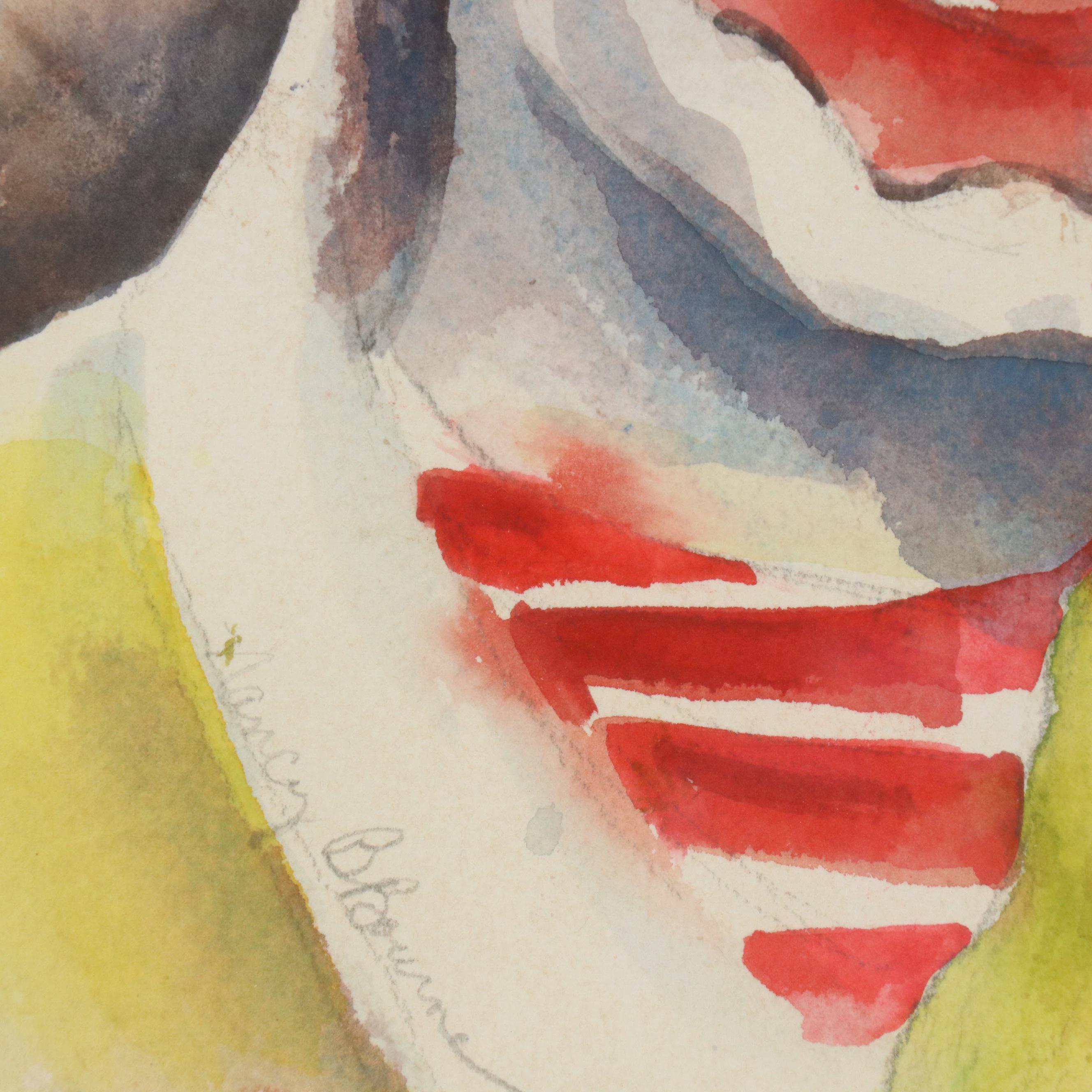 Nancy B. Bourne Watercolor of Ronald McDonald