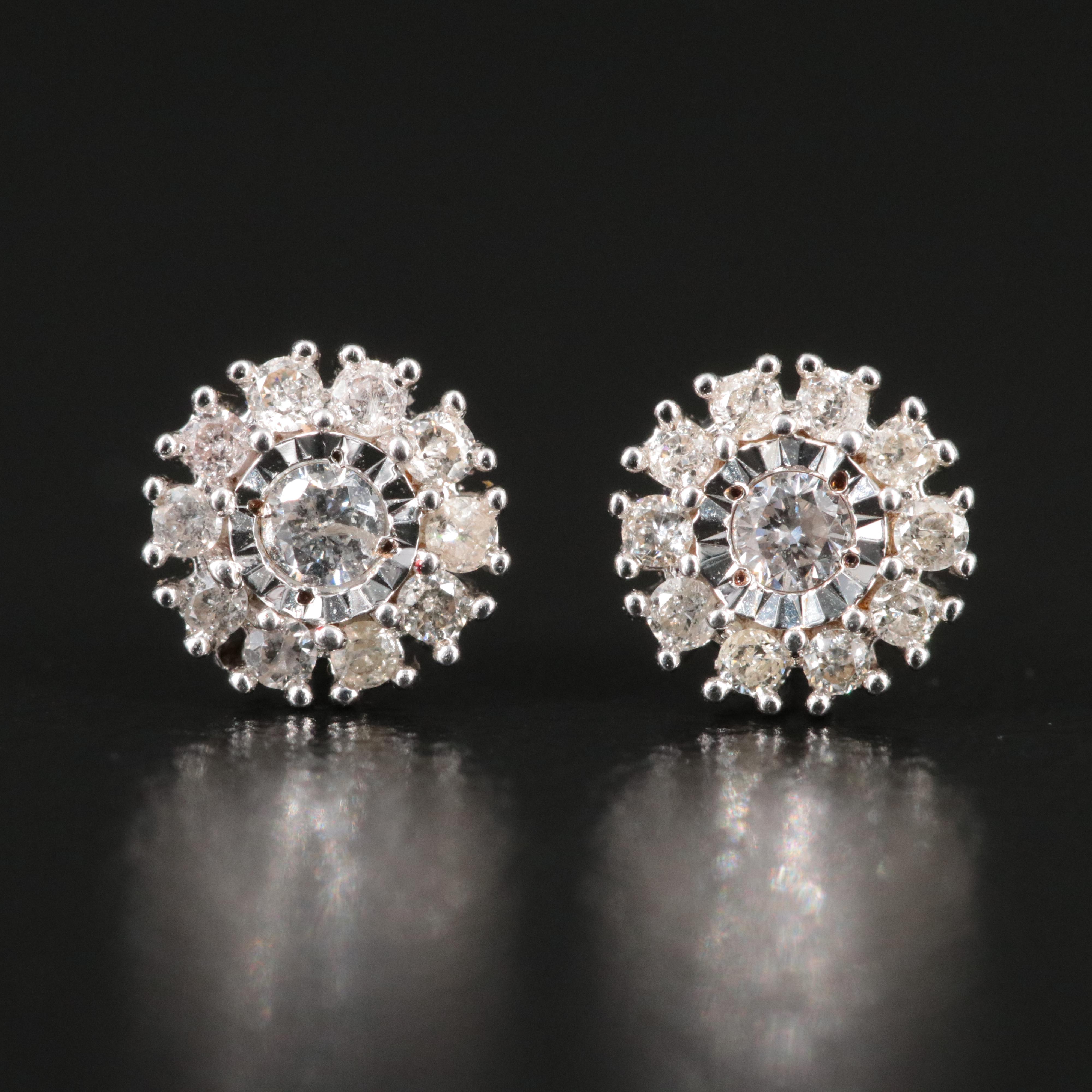 Sterling Diamond Earrings