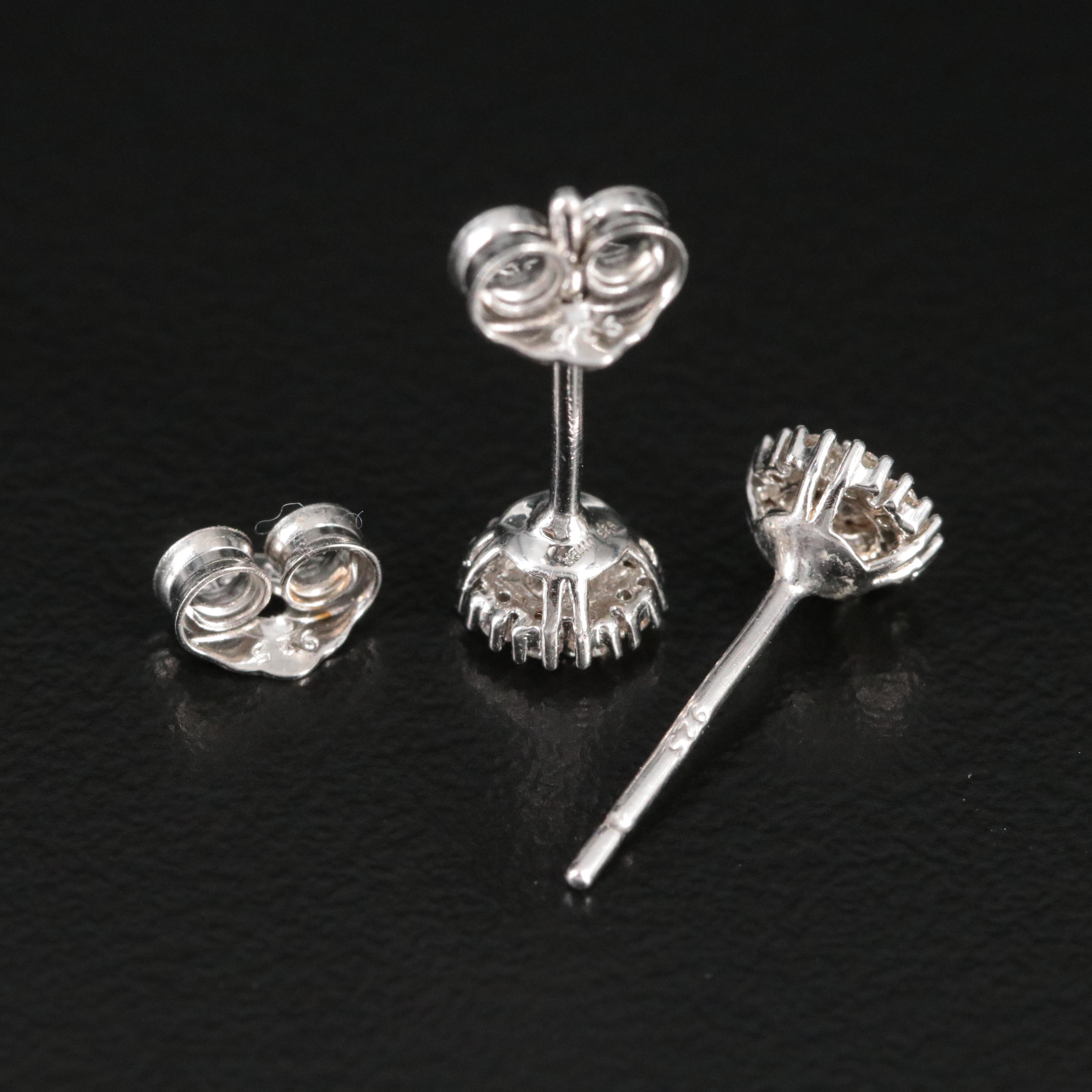 Sterling Diamond Earrings