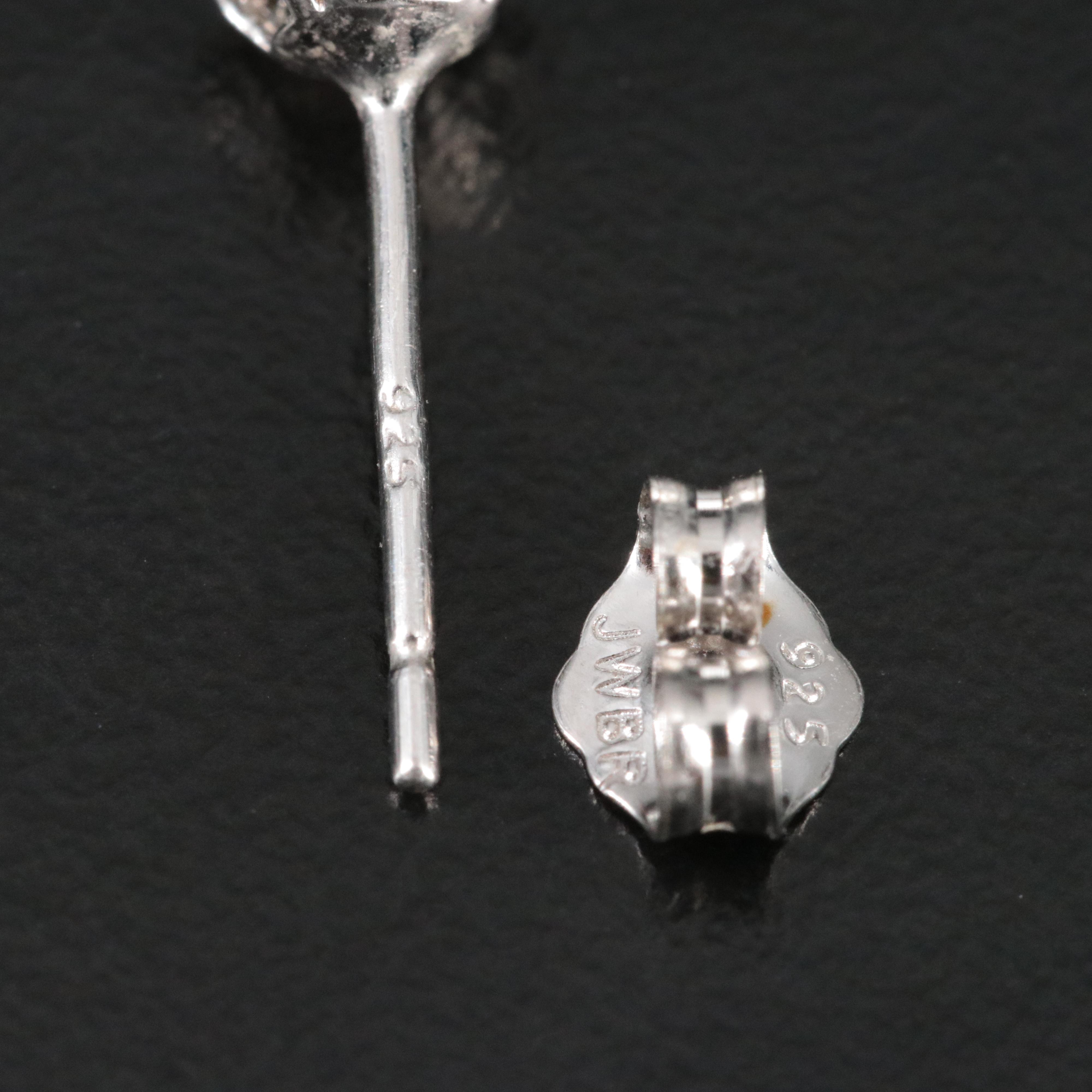 Sterling Diamond Earrings