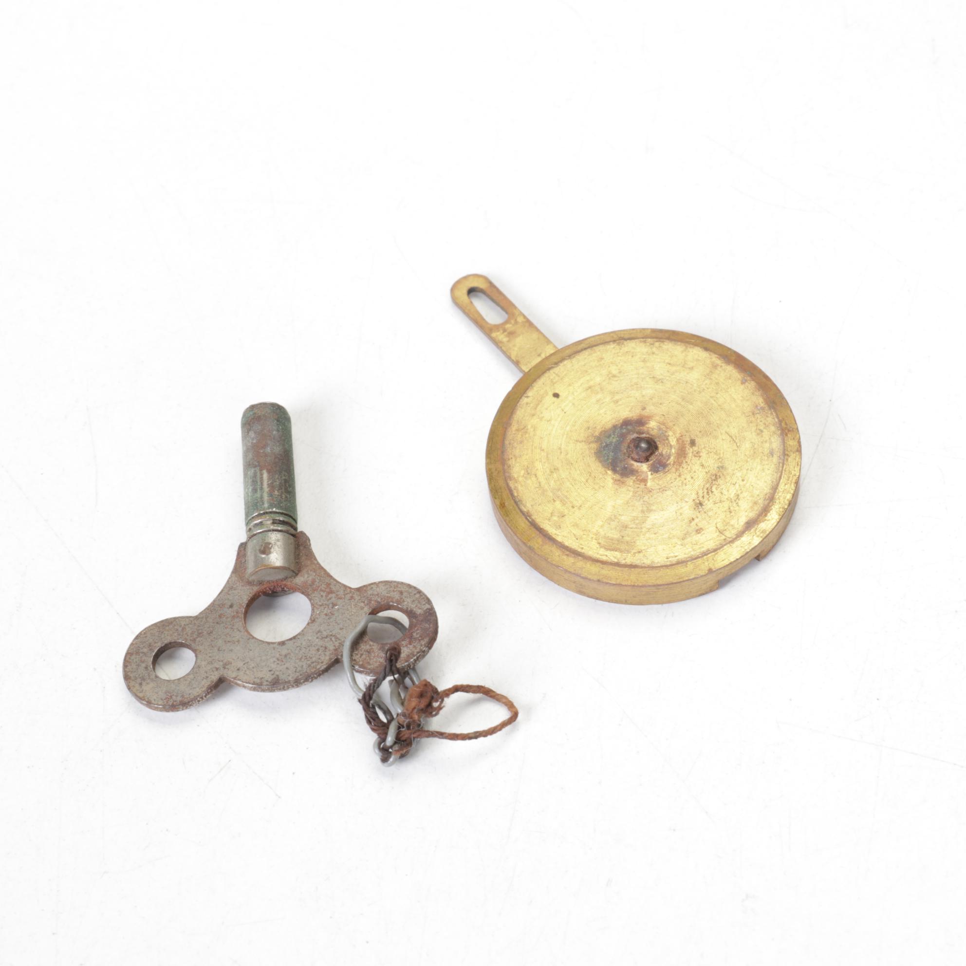 New Haven Clock Co. Mahogany Tambour Mantel Clock, Early 20th Century