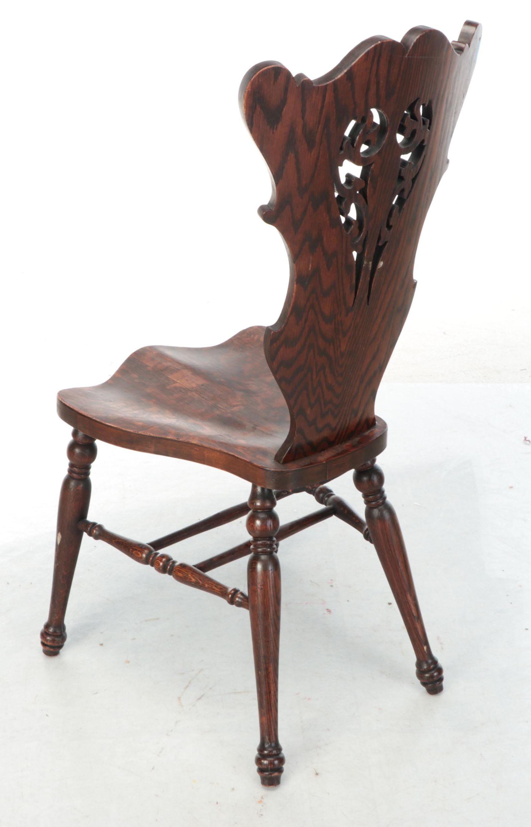 Victorian Carved Wooden Side Chair, Early 20th Century
