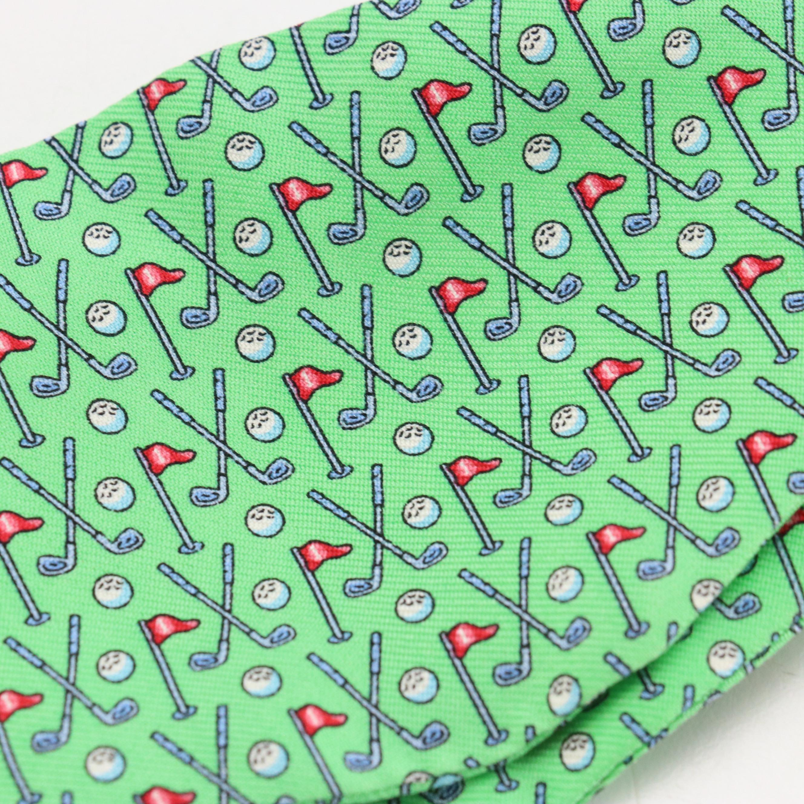 Vineyard Vines Golf Printed Silk Bowtie in Box