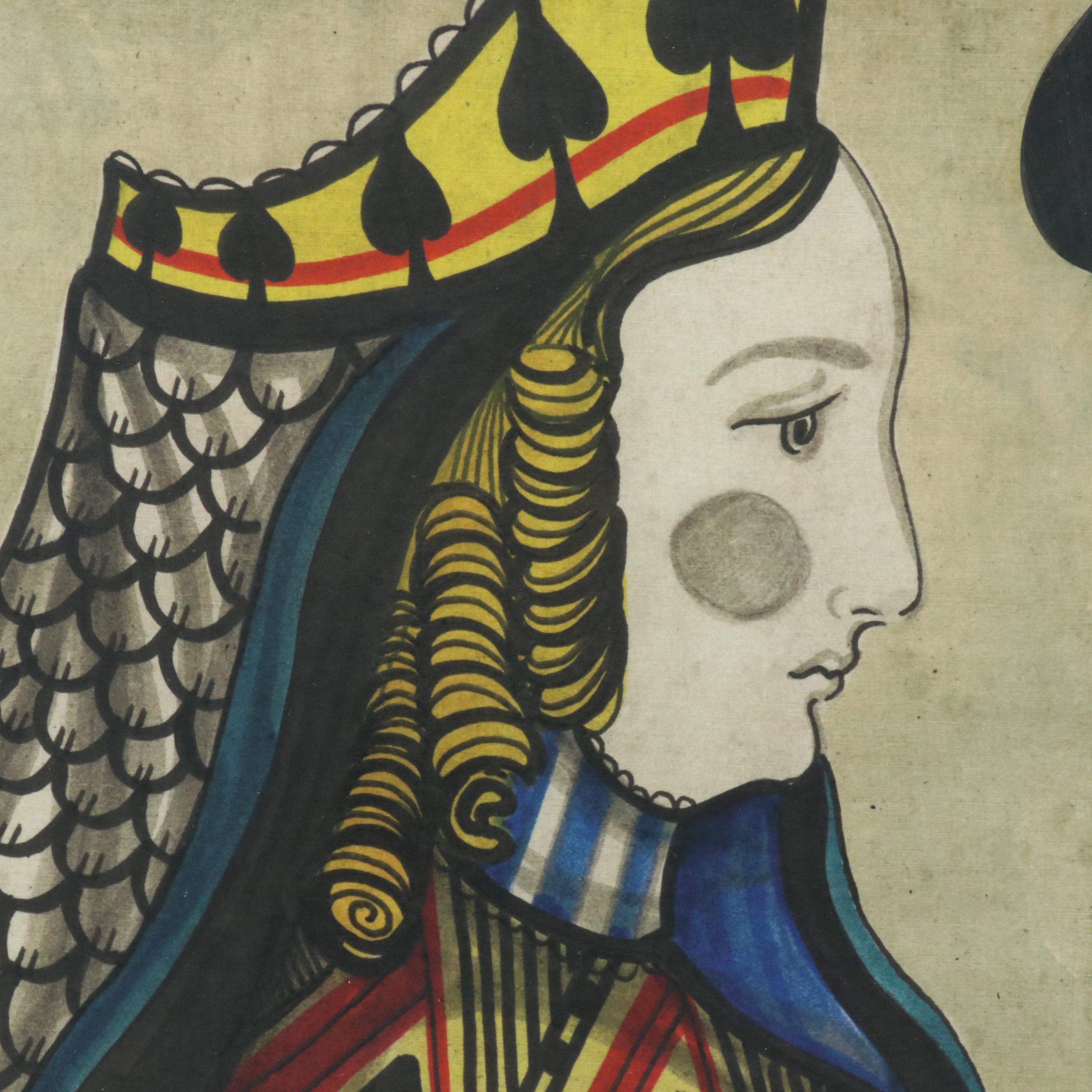 Playing Card Giclées of the King and Queen of Spades