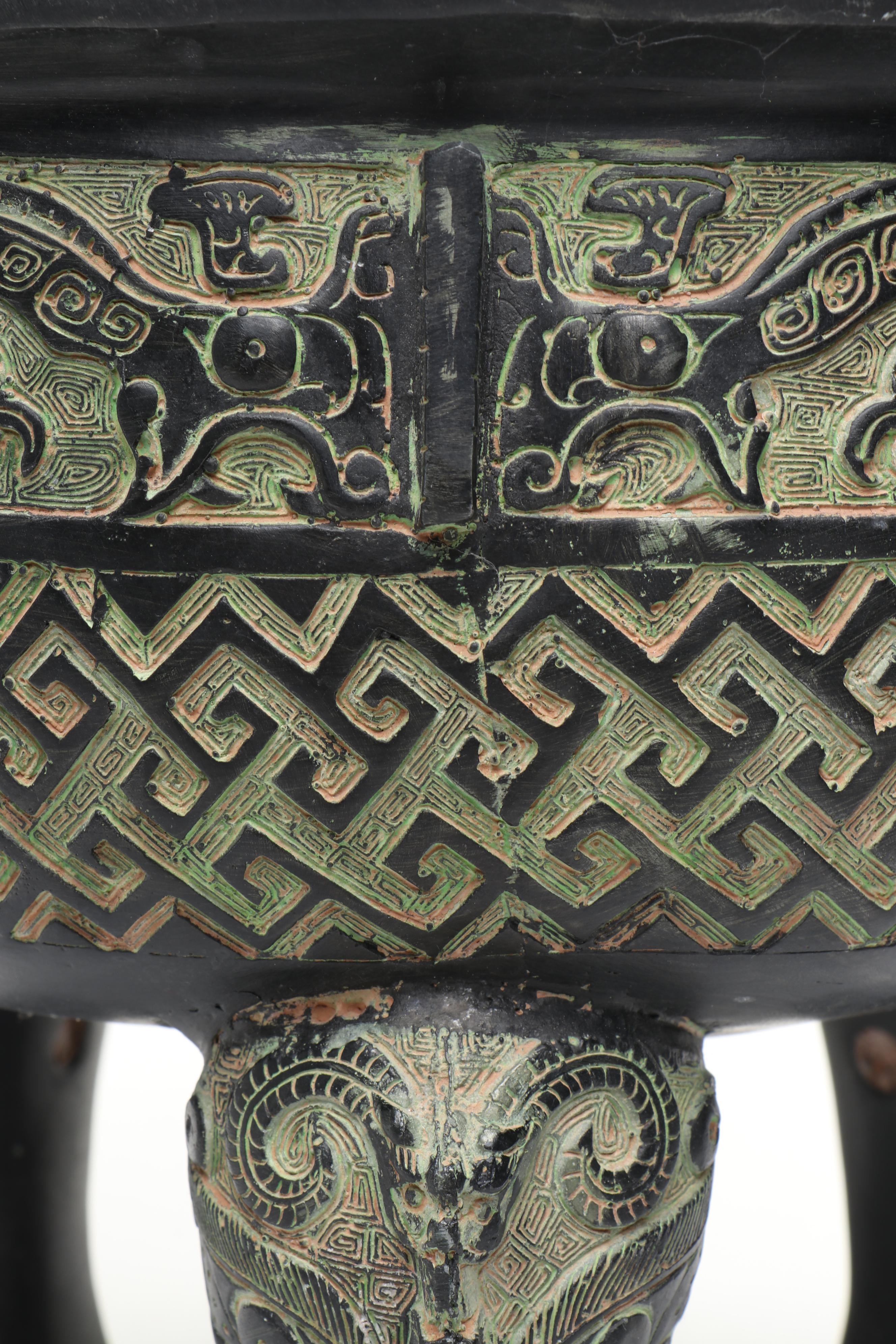 Chinese Terracotta Planters in the Manner of Early Tripod Censers