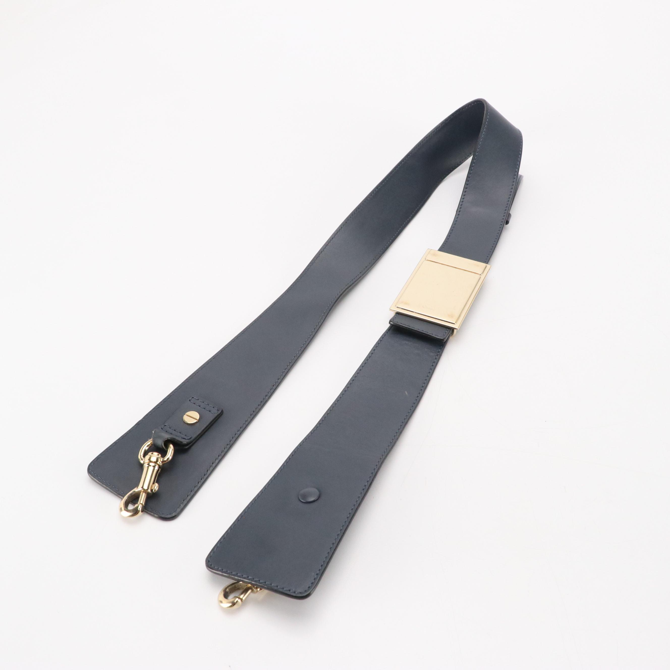 Chloé Bicolor Blue Calfskin Leather Baylee Two-Way Tote