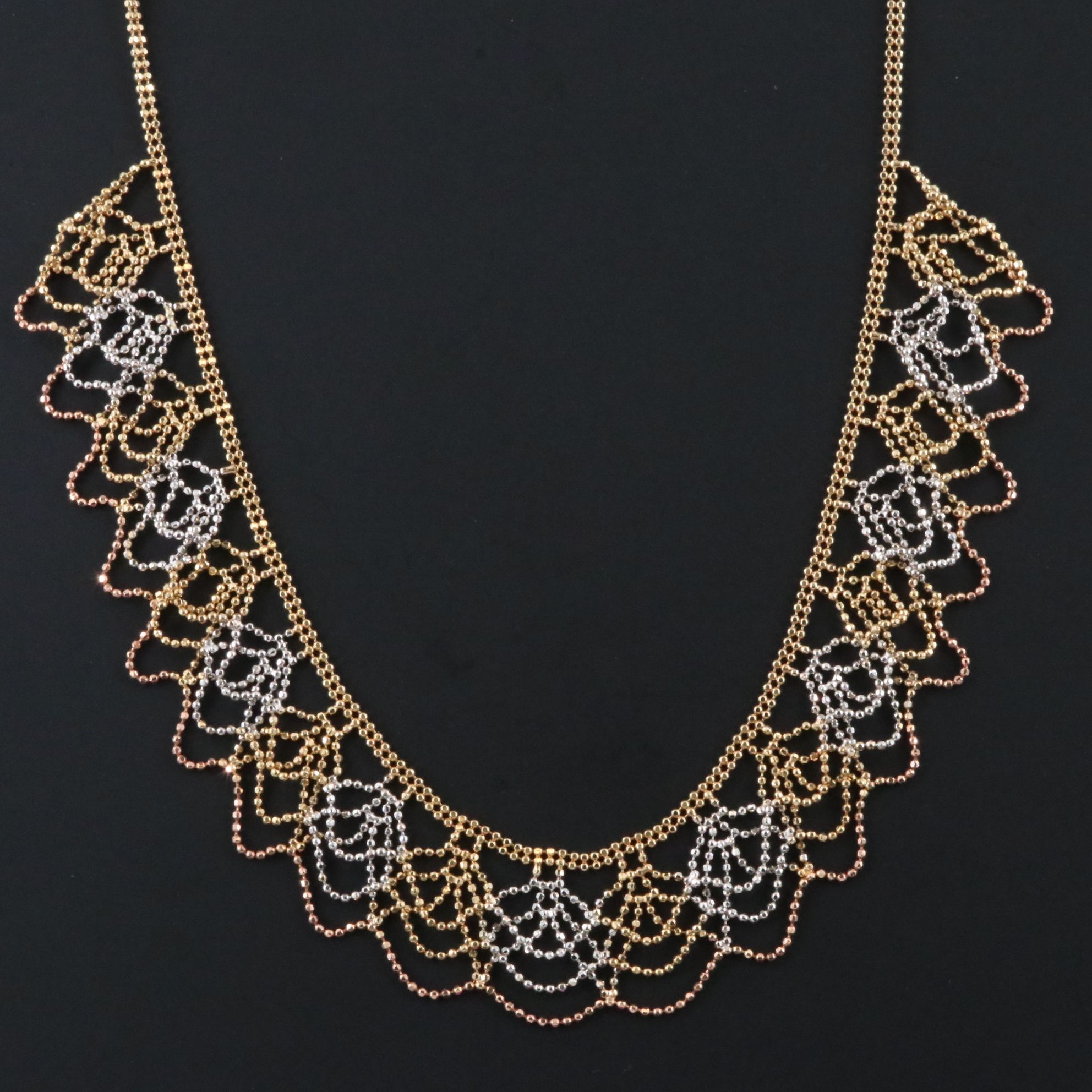 14K Two-Tone Festoon Necklace
