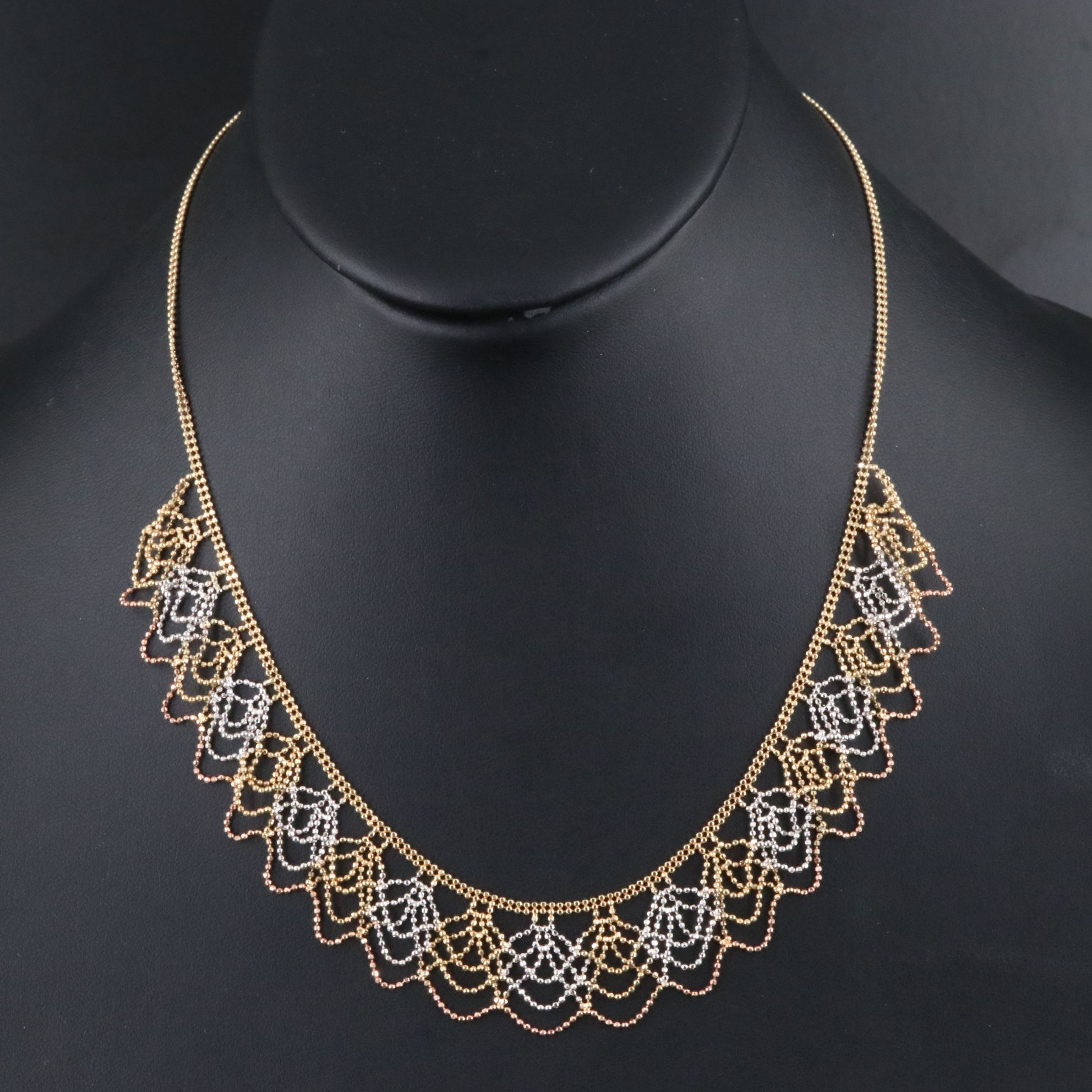 14K Two-Tone Festoon Necklace