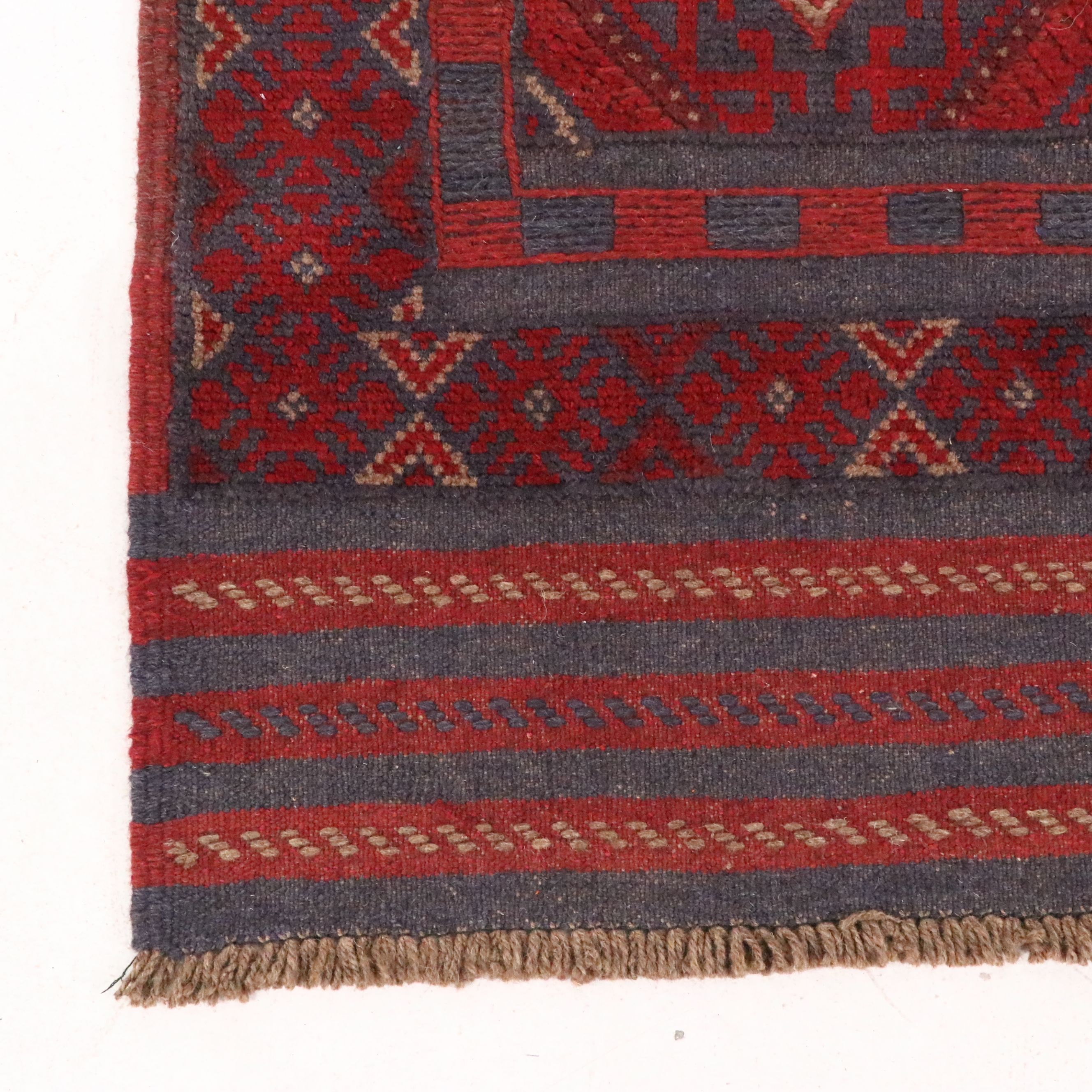 2'4 x 11'4 Handwoven Afghan Mashwani Carpet Runner