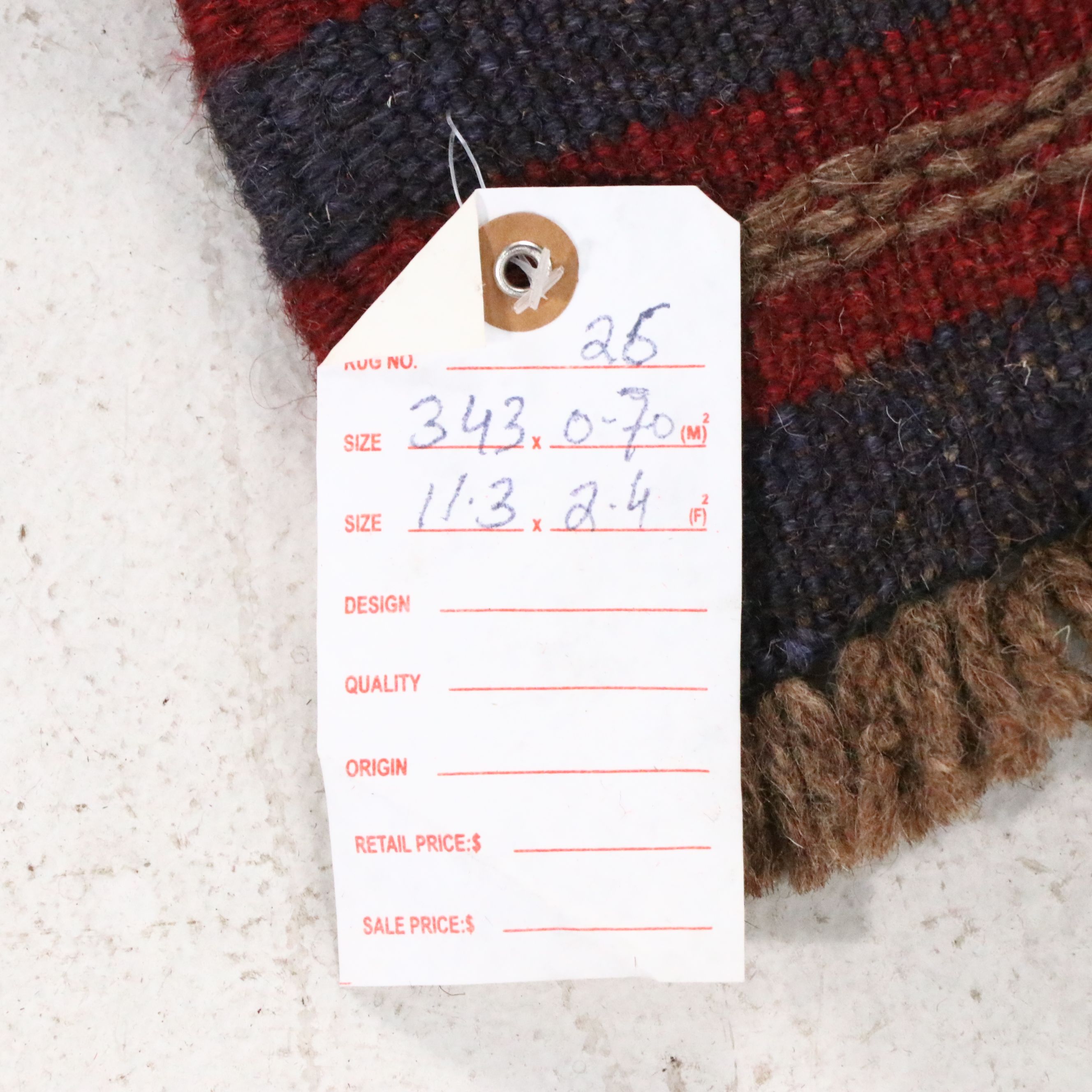 2'4 x 11'4 Handwoven Afghan Mashwani Carpet Runner