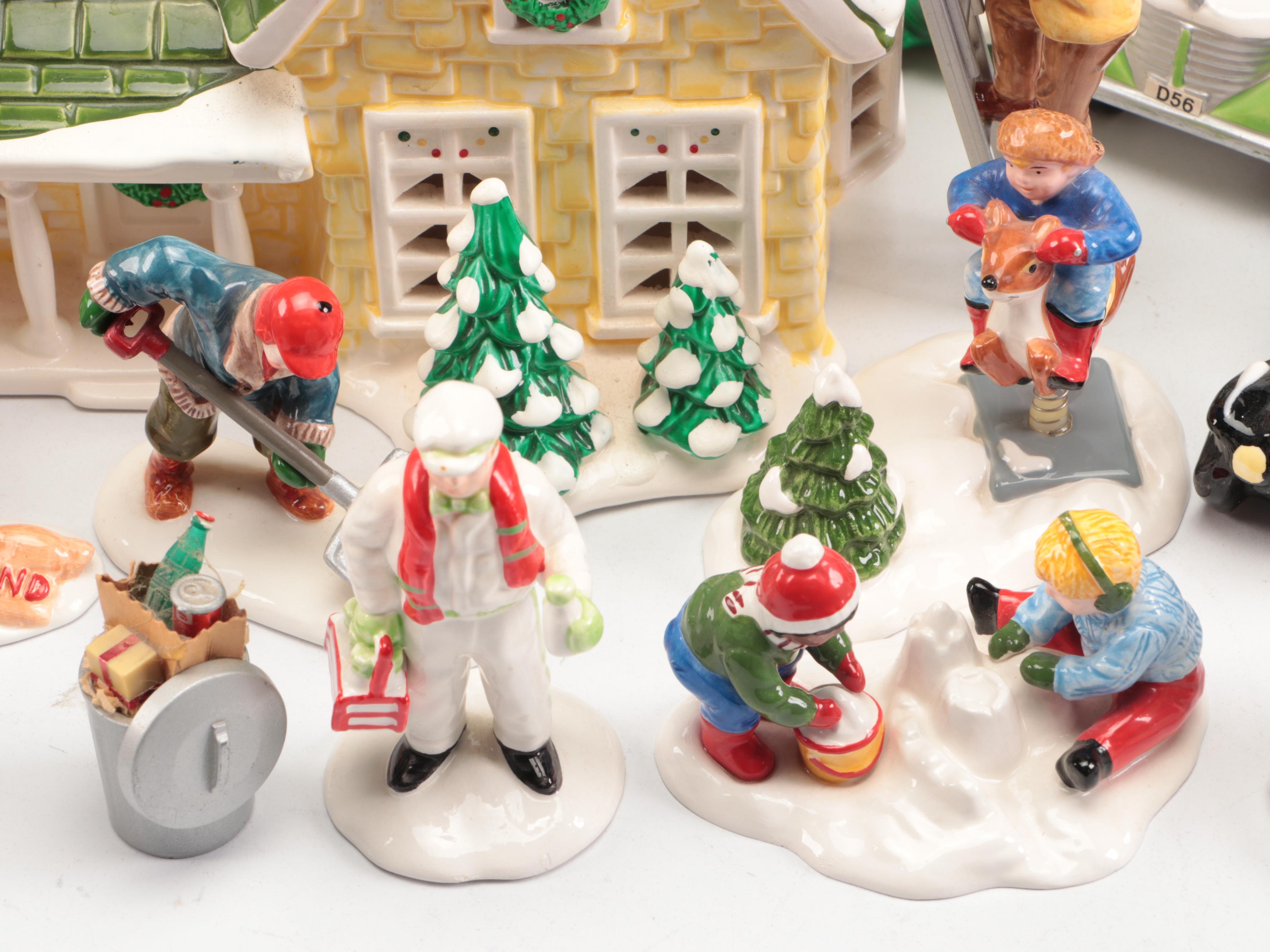 Department 56 "Craftsman Cottage"and More Snow Village Decor