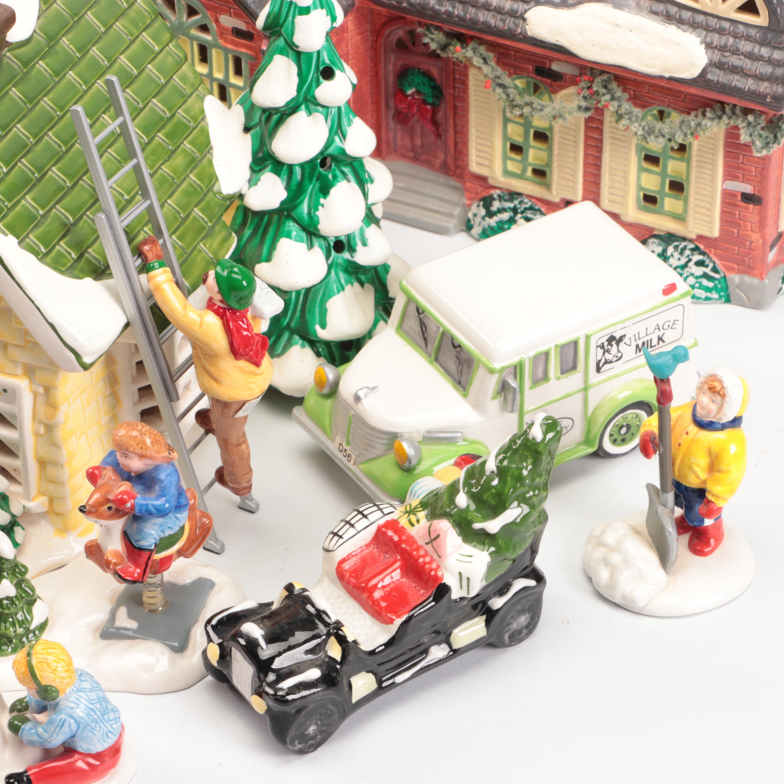 Department 56 "Craftsman Cottage"and More Snow Village Decor
