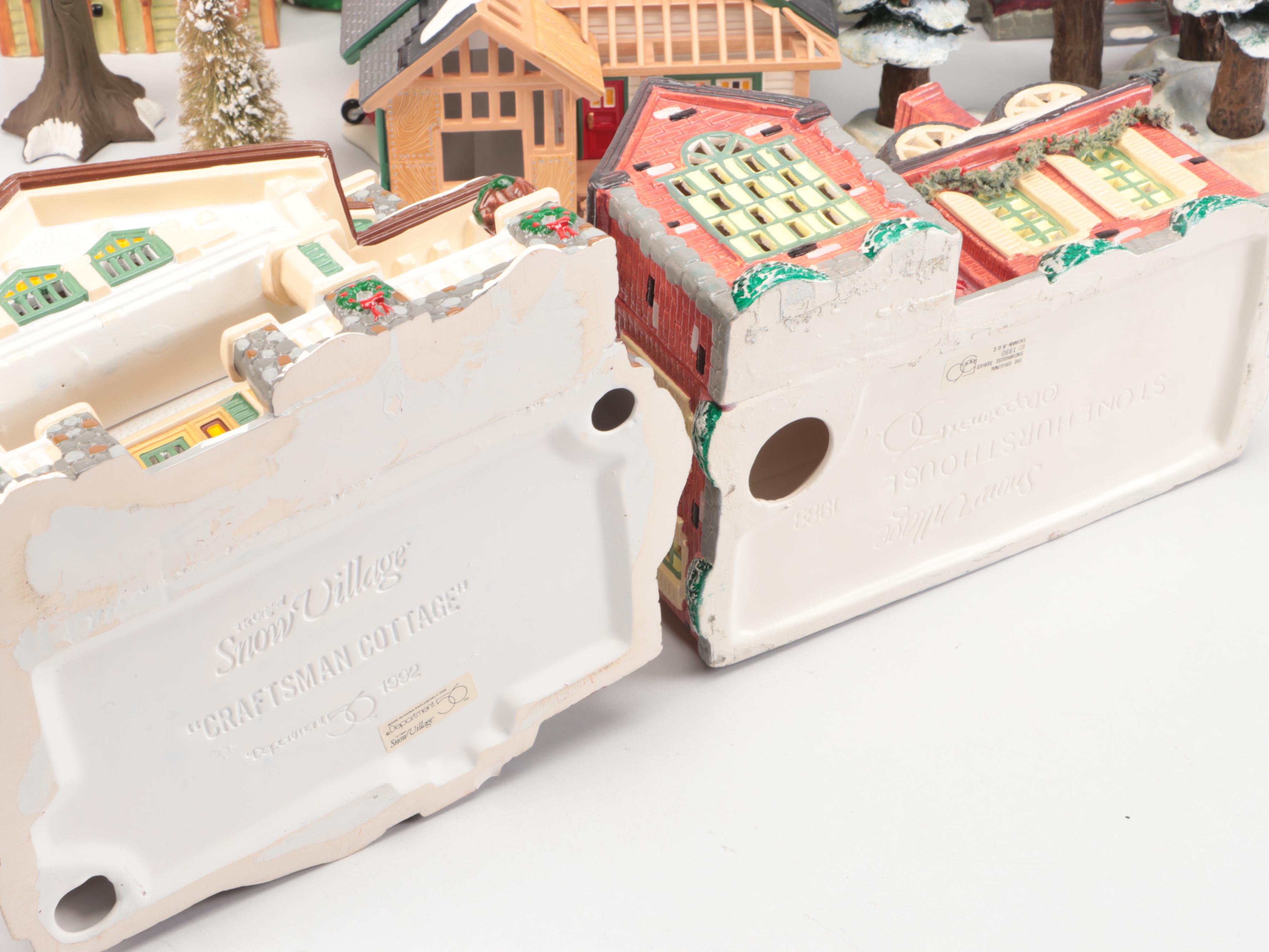 Department 56 "Craftsman Cottage"and More Snow Village Decor