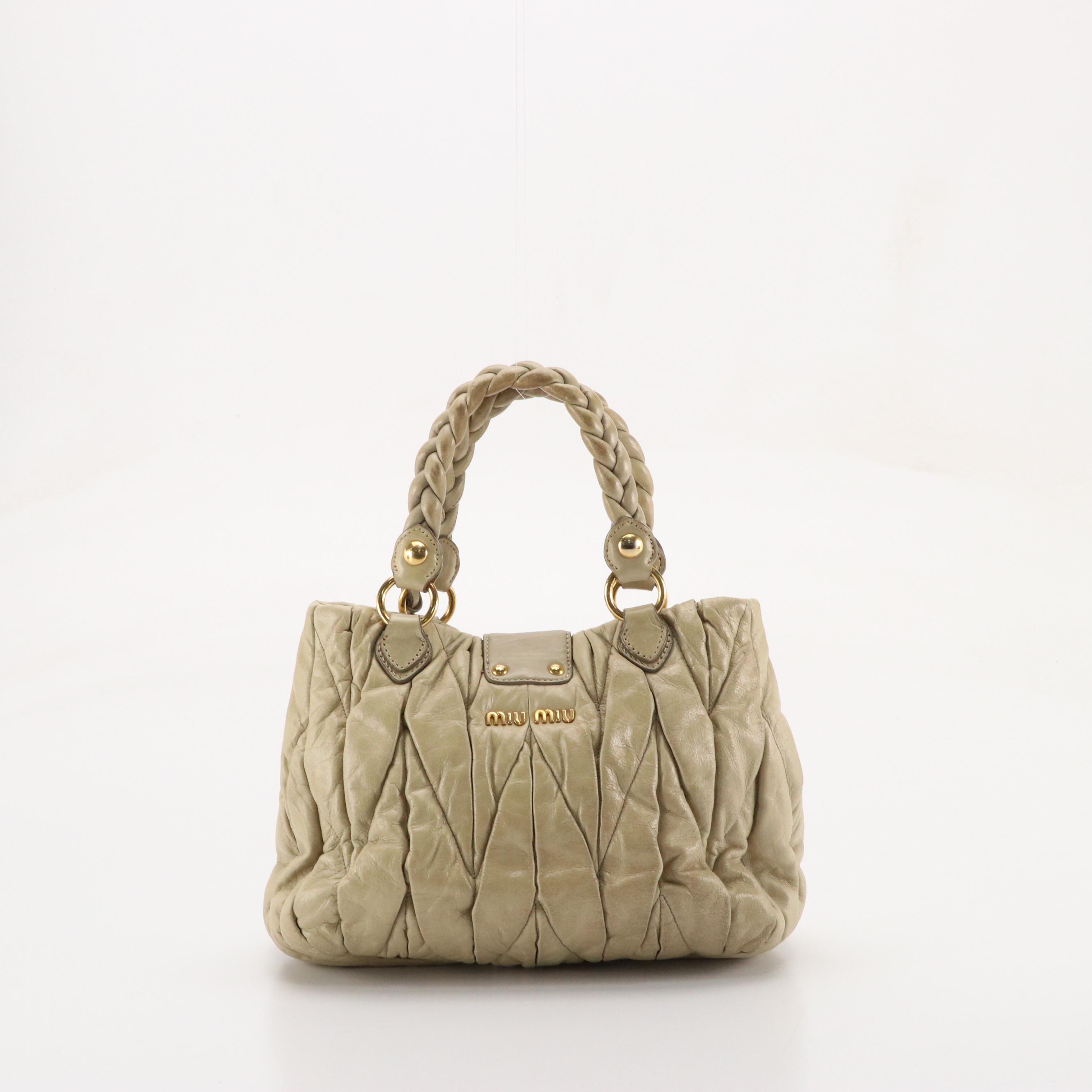 Miu Miu Matelassé Leather Two-Way Bag