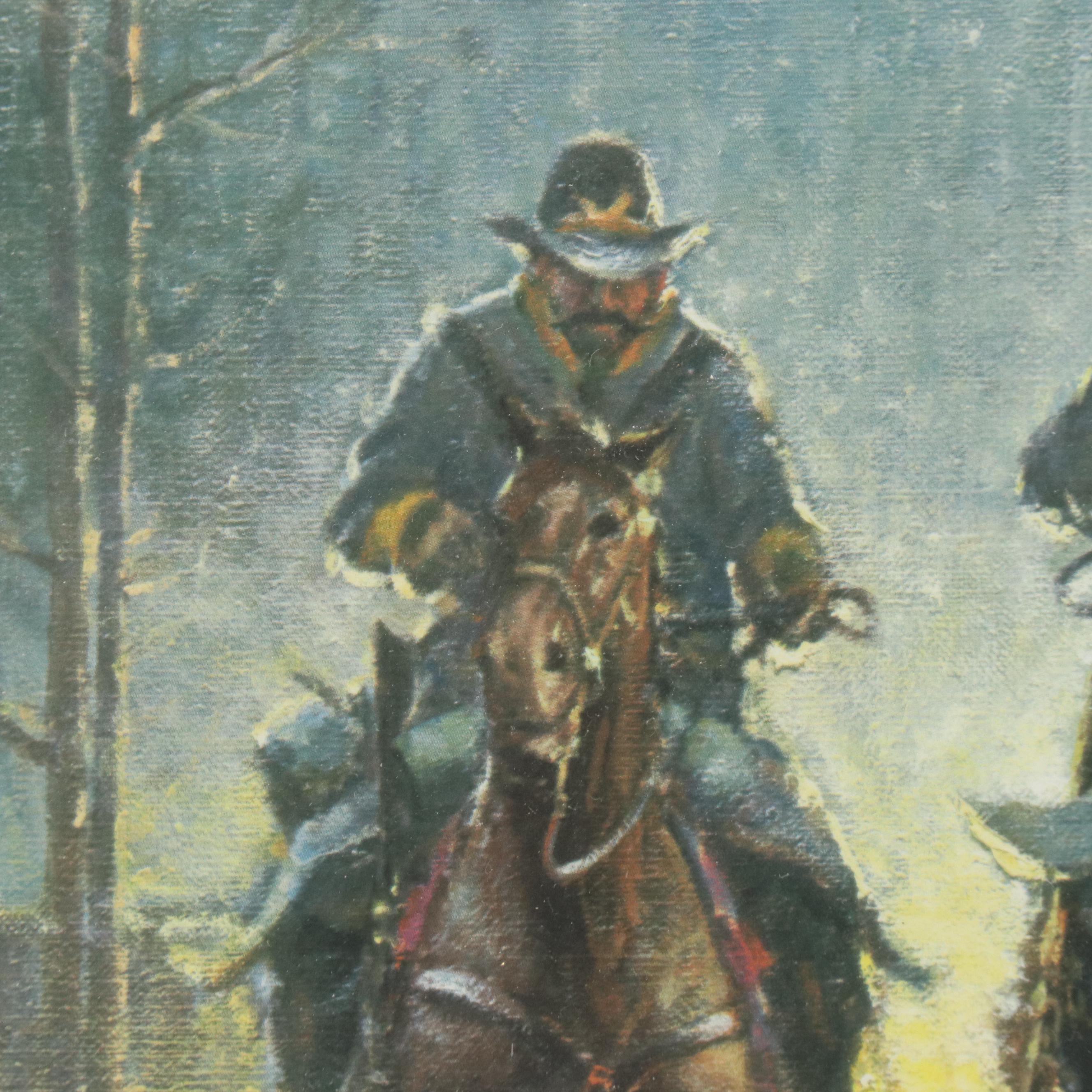 G. Harvey Civil War Offset Lithograph "The Gray Ghost of the Confederacy," 1992