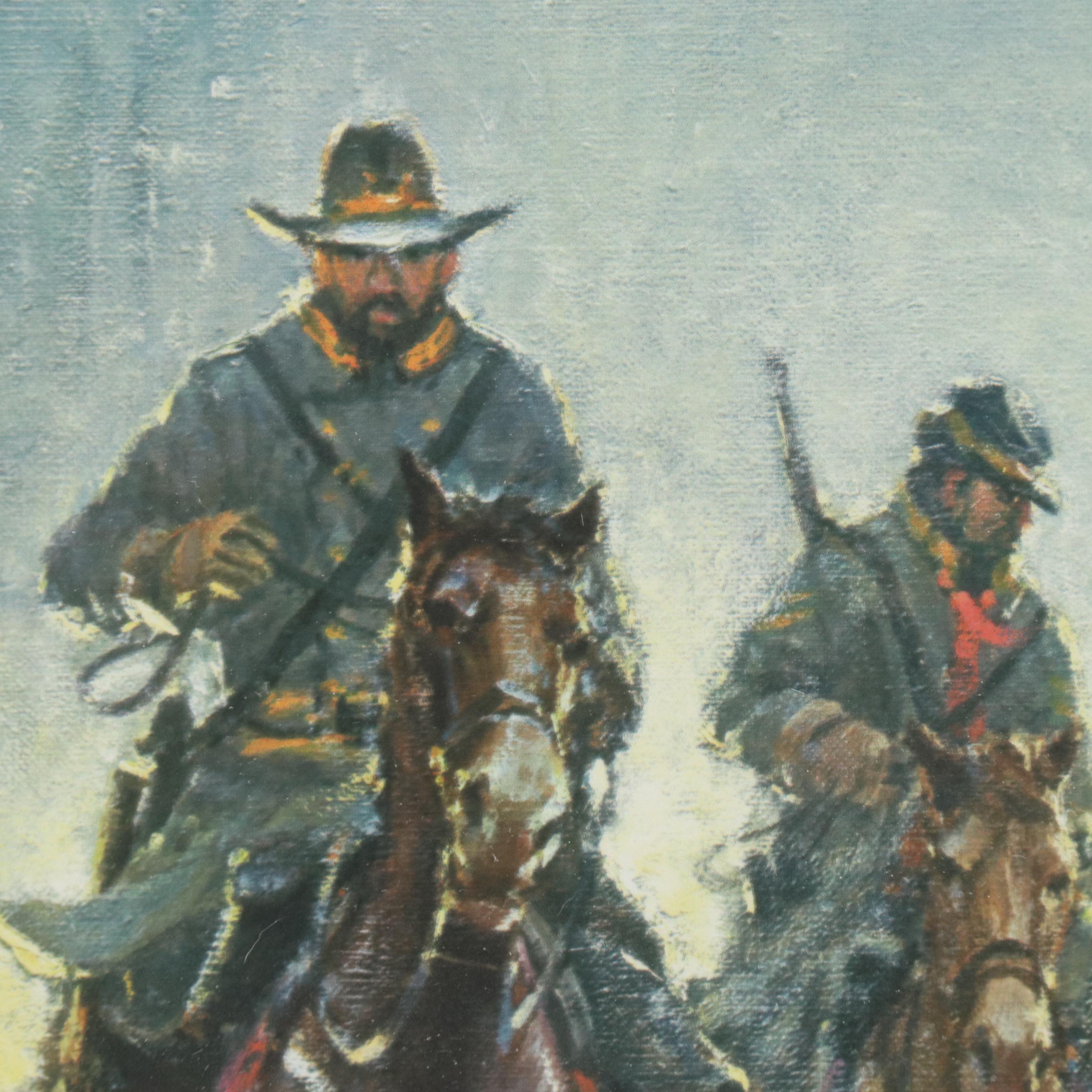 G. Harvey Civil War Offset Lithograph "The Gray Ghost of the Confederacy," 1992