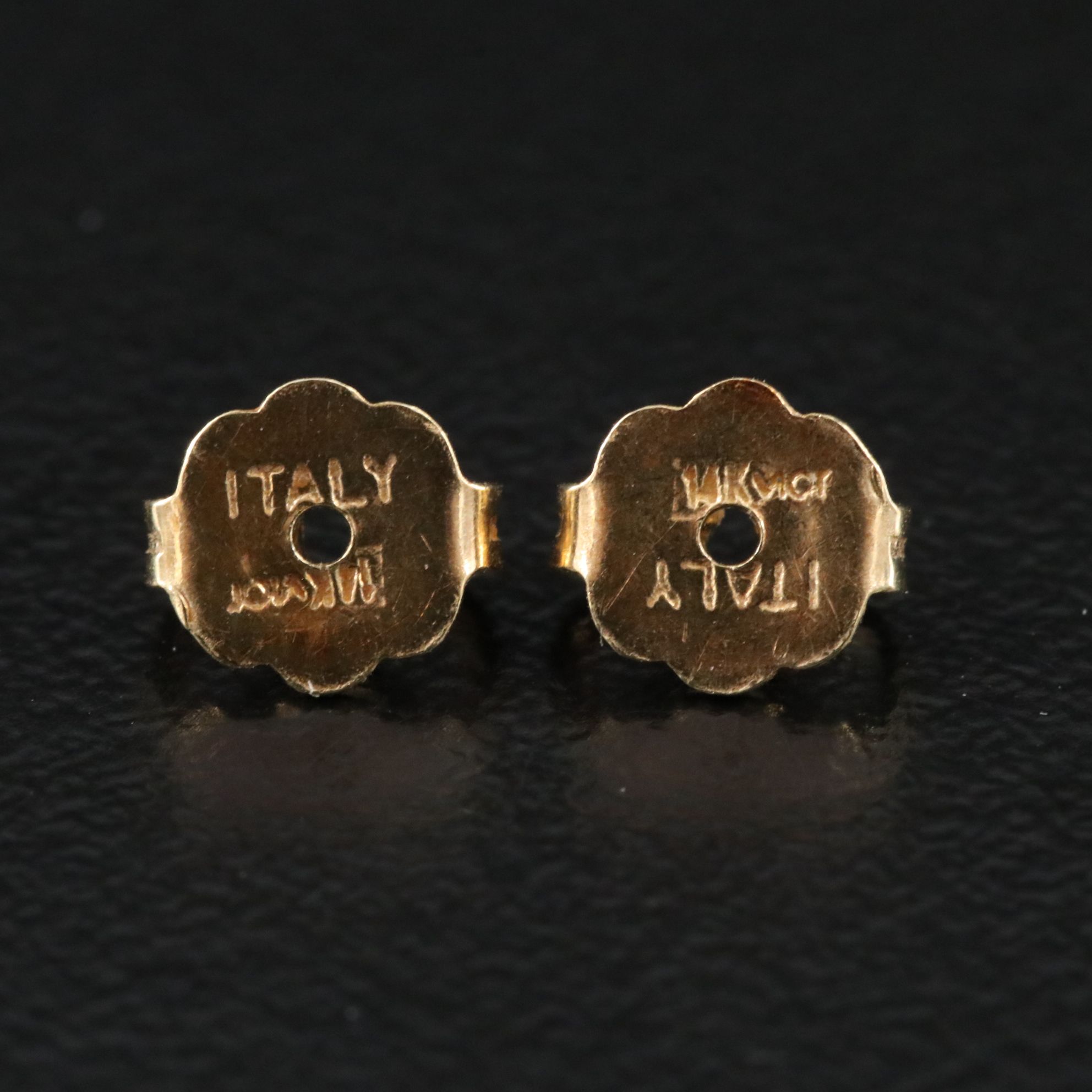 14K Tri-Color Woven Earrings