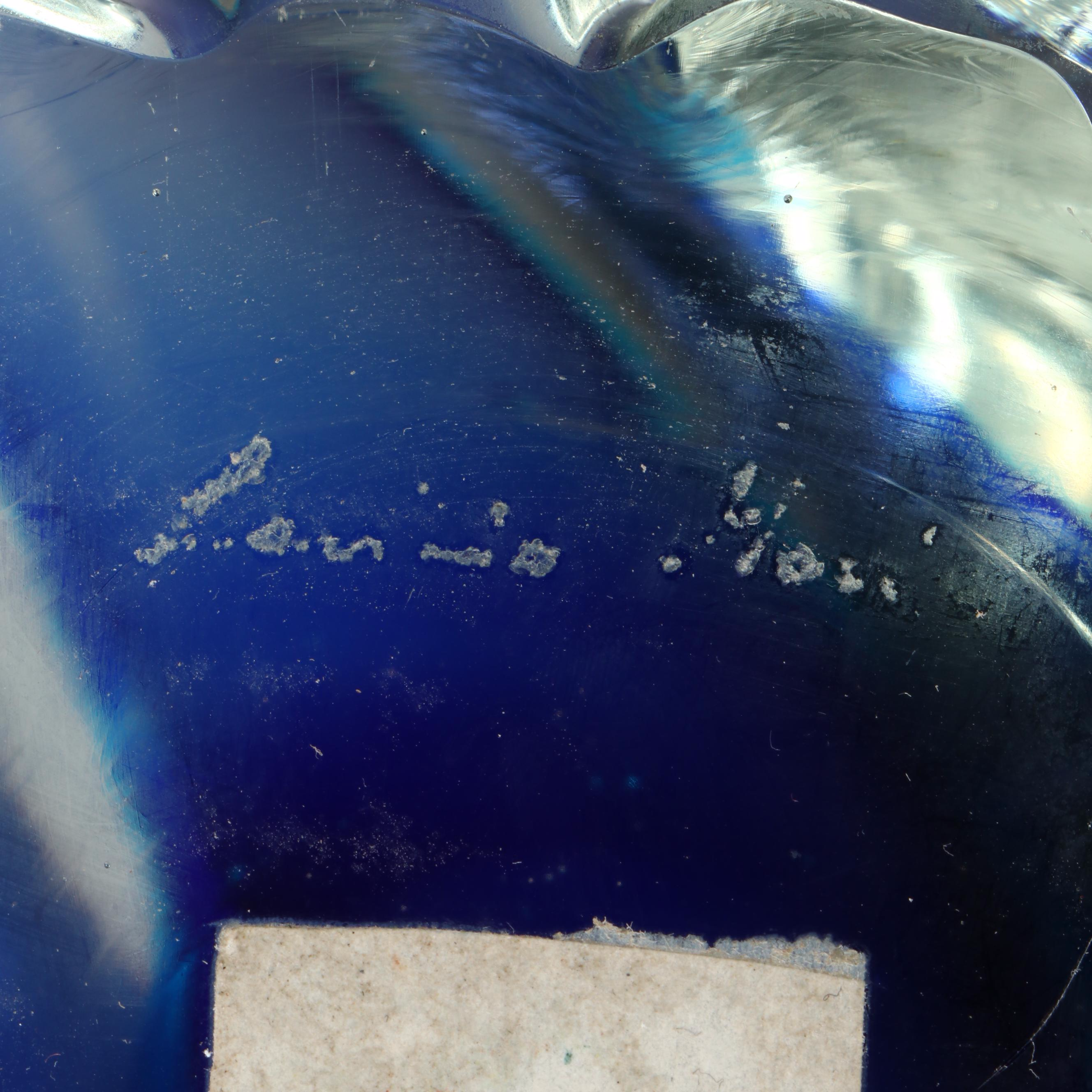 Murano Style Handcrafted Blue Sommerso Art Glass Polar Bear