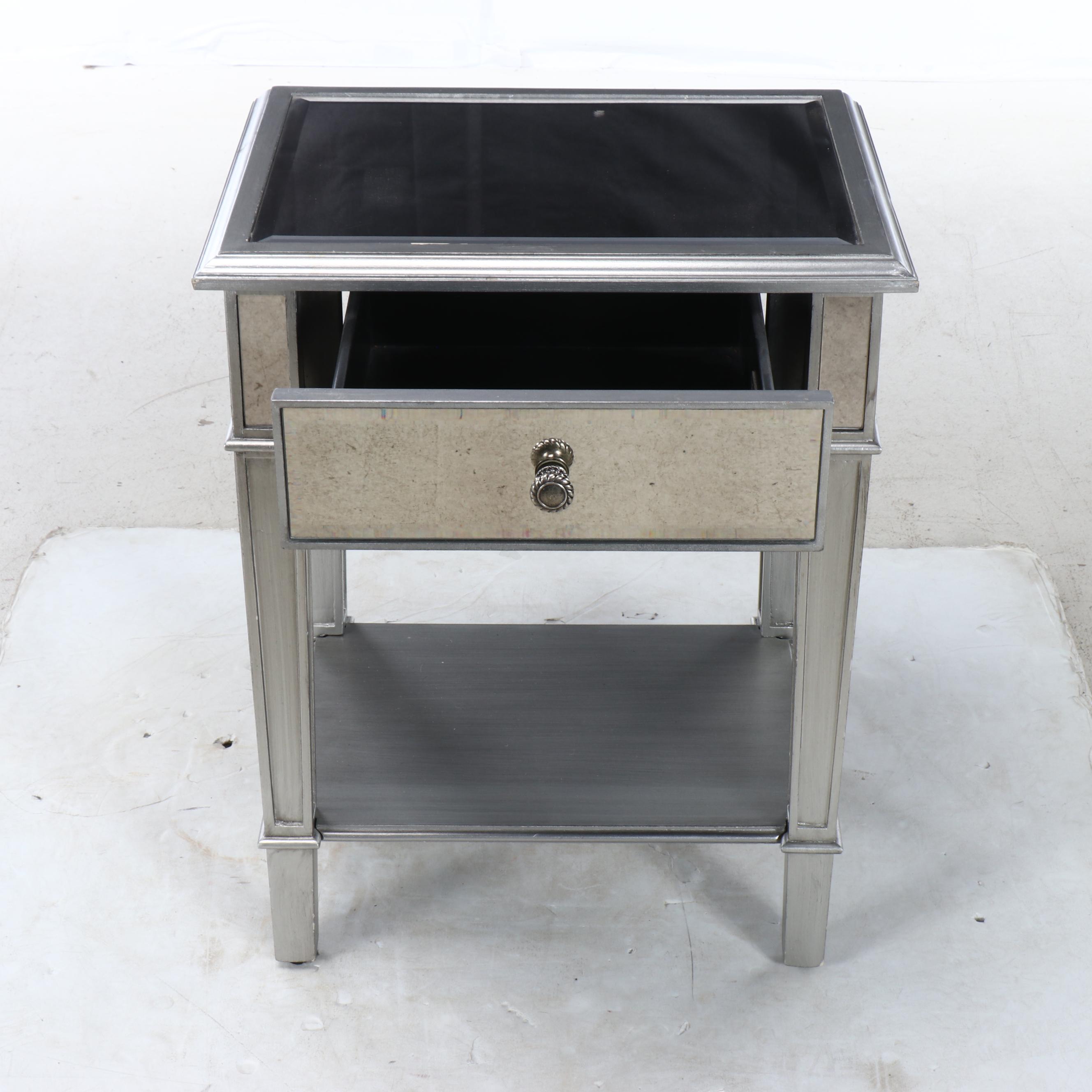 Pier 1 Mirrored Glass Single Drawer Nightstand