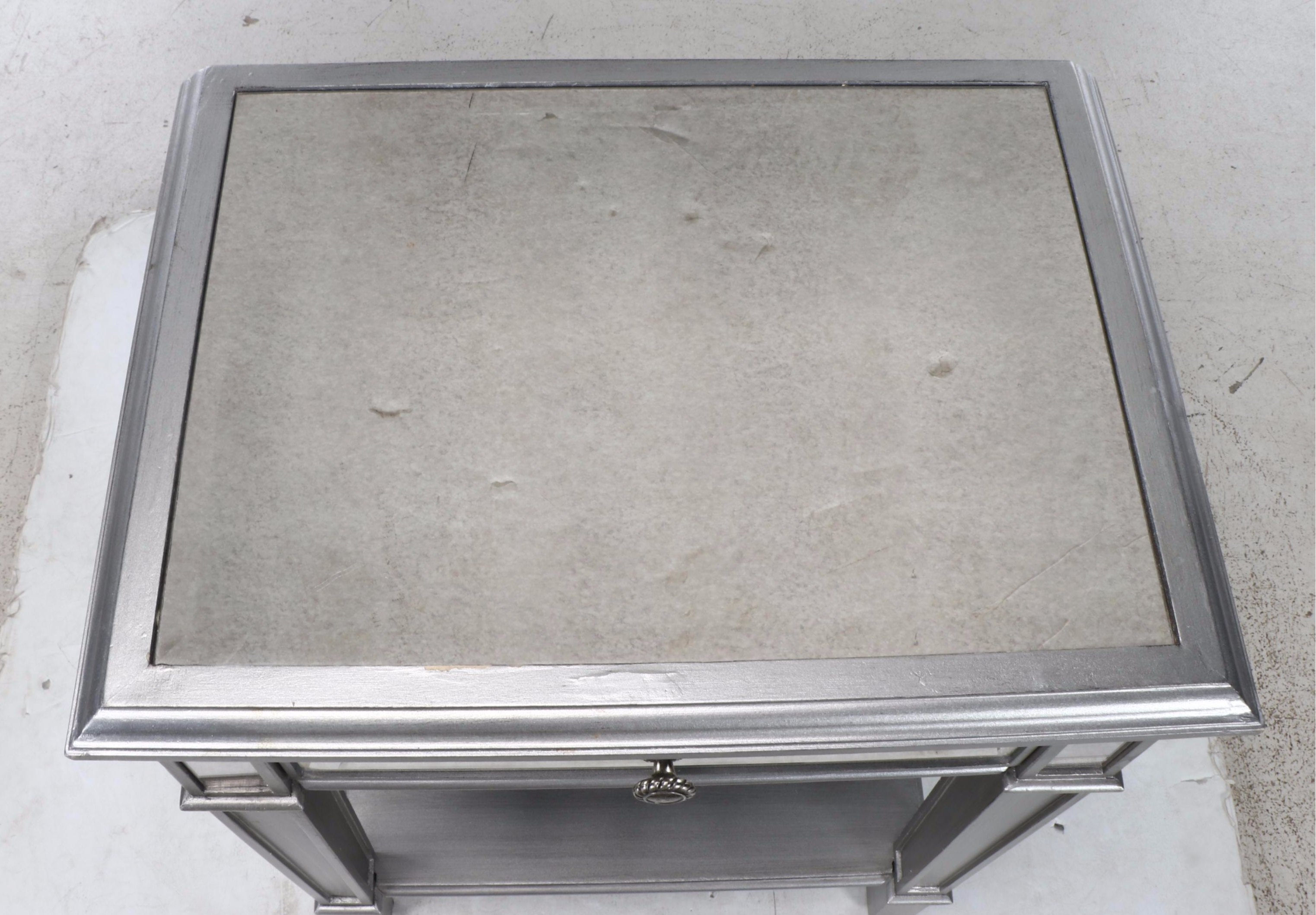 Pier 1 Mirrored Glass Single Drawer Nightstand