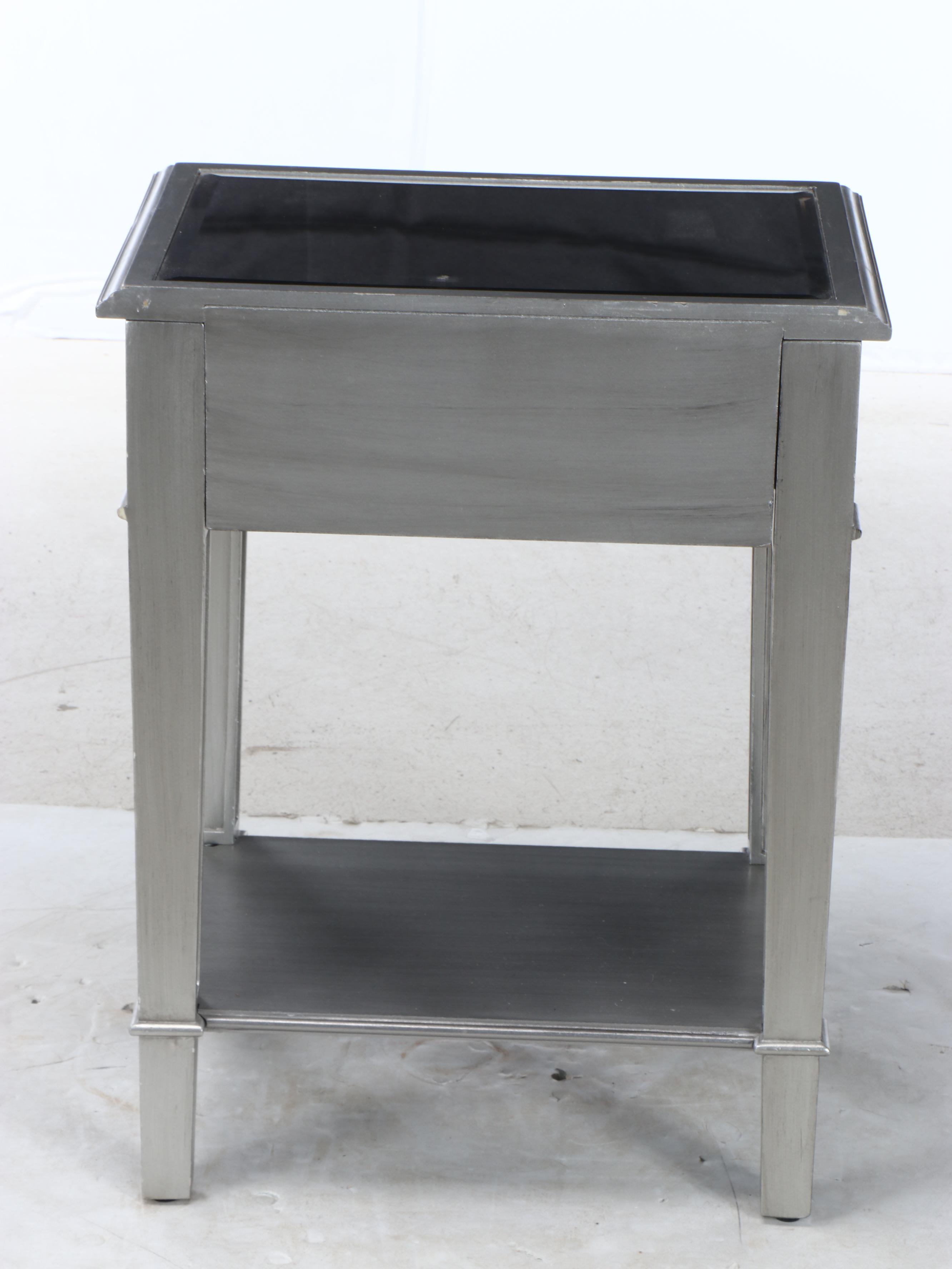 Pier 1 Mirrored Glass Single Drawer Nightstand