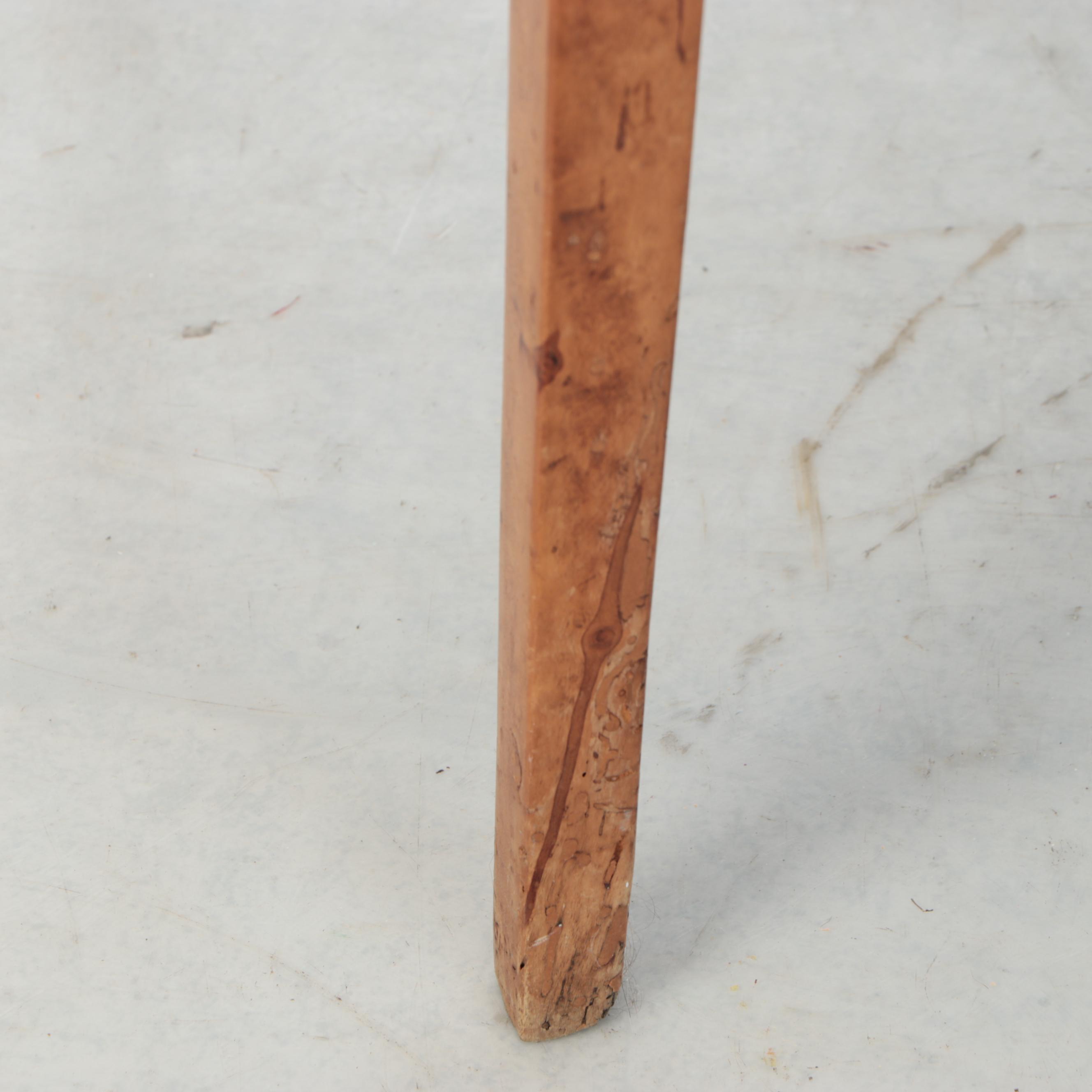 Biedermeier Burl Wood One-Drawer Side Table