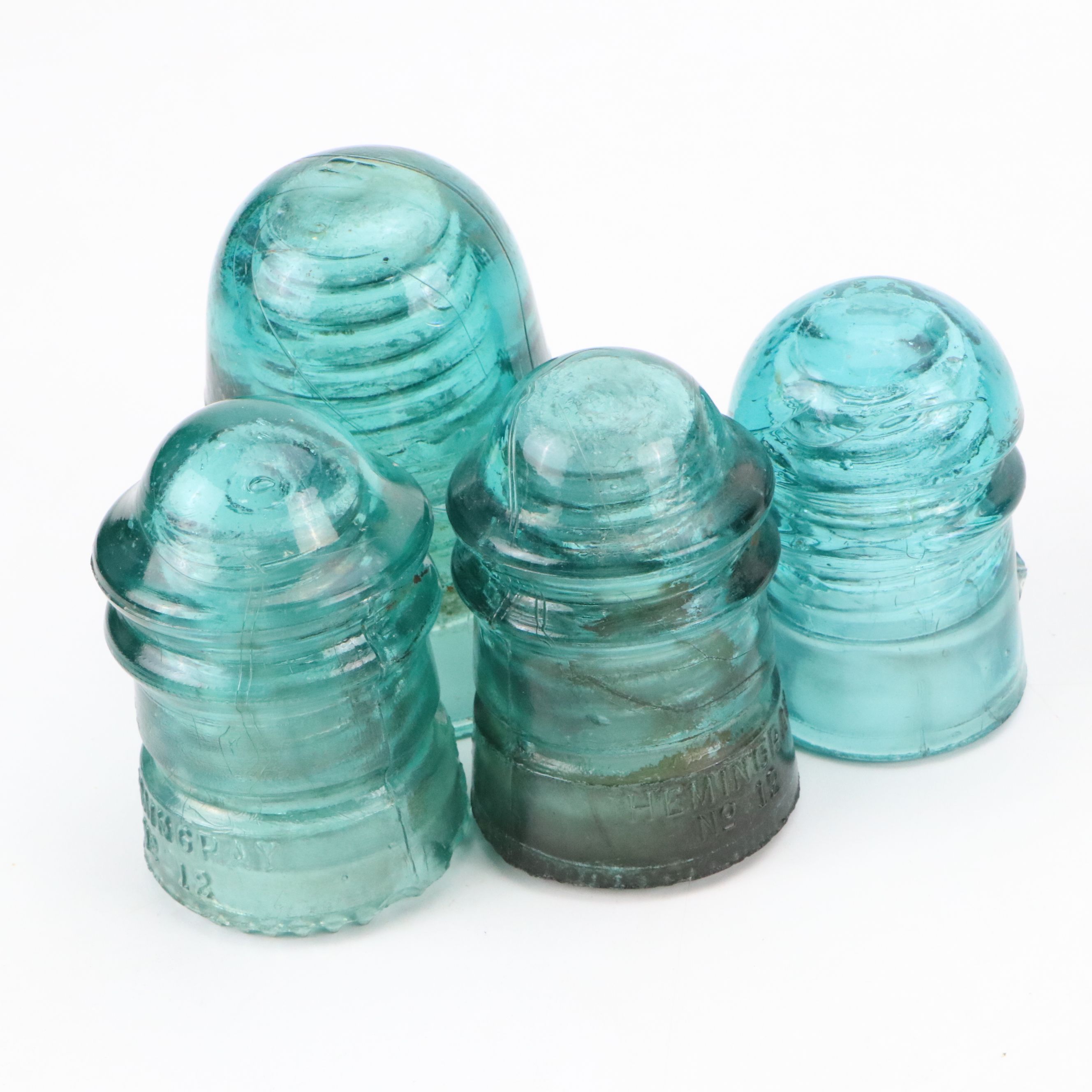Hemingray Glass Insulators and Victor Ceramic Insulator, Early to Mid-20th C.