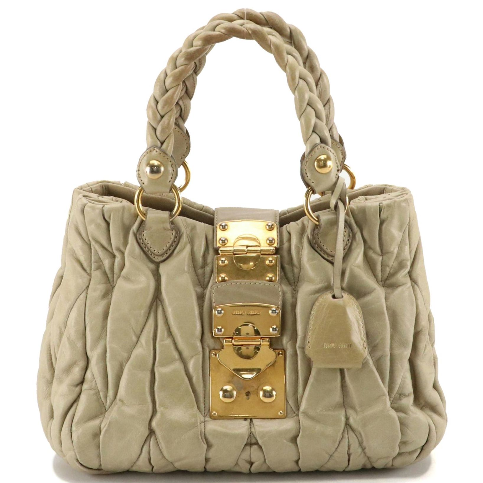 Miu Miu Matelassé Leather Two-Way Bag