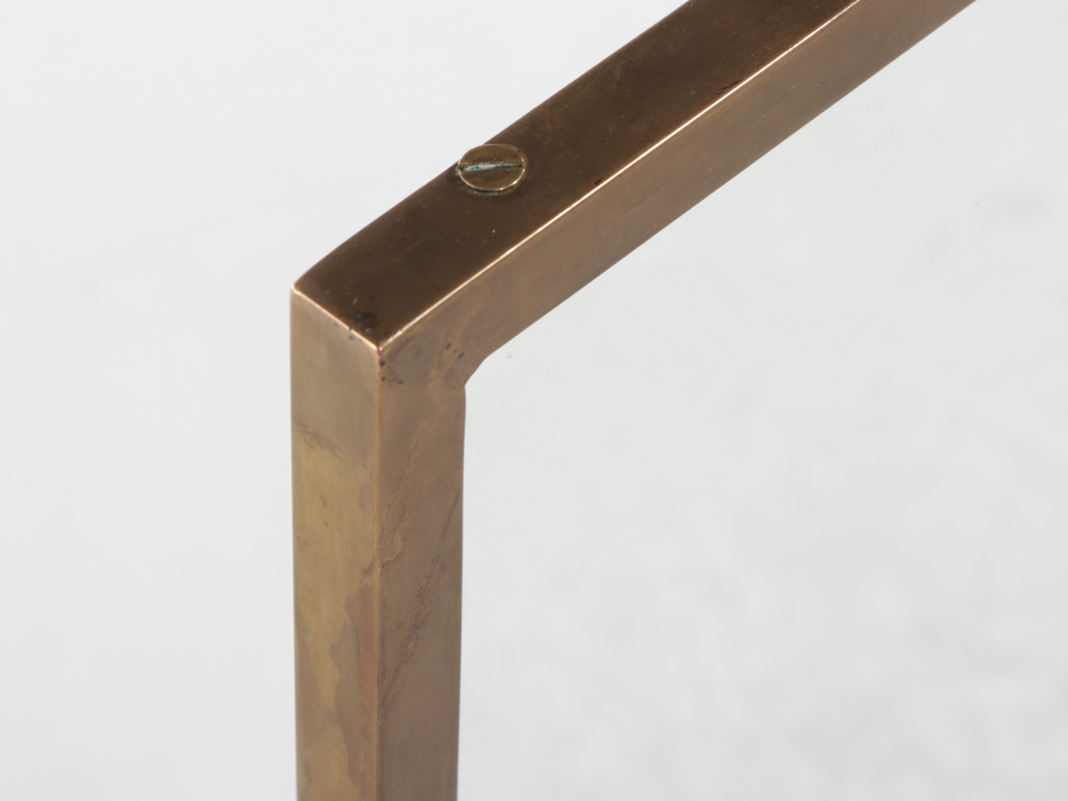 Wyeth Glass Fireplace Screen with Brass Frame