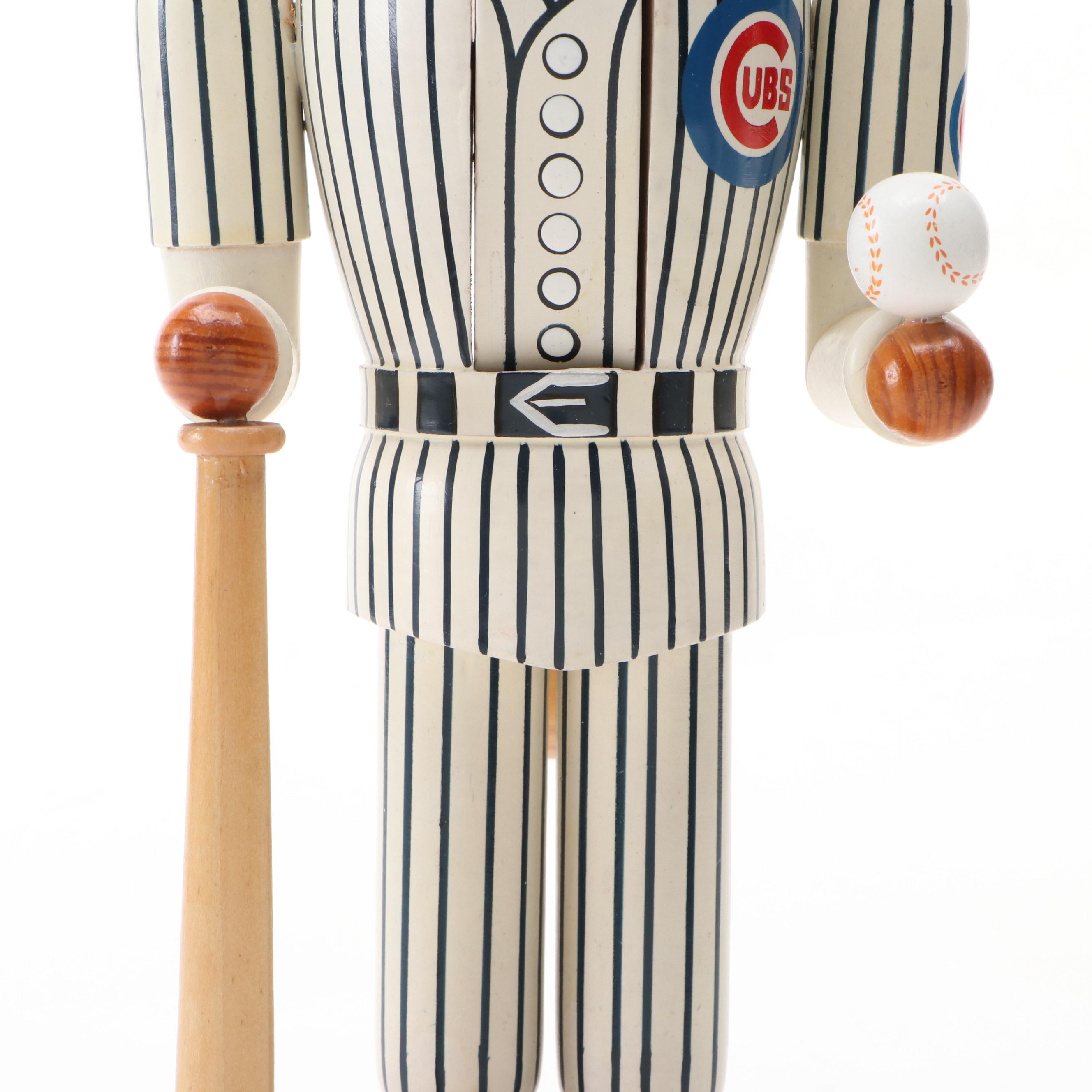Kurt Adler Chicago Cubs Player Wood Nutcracker