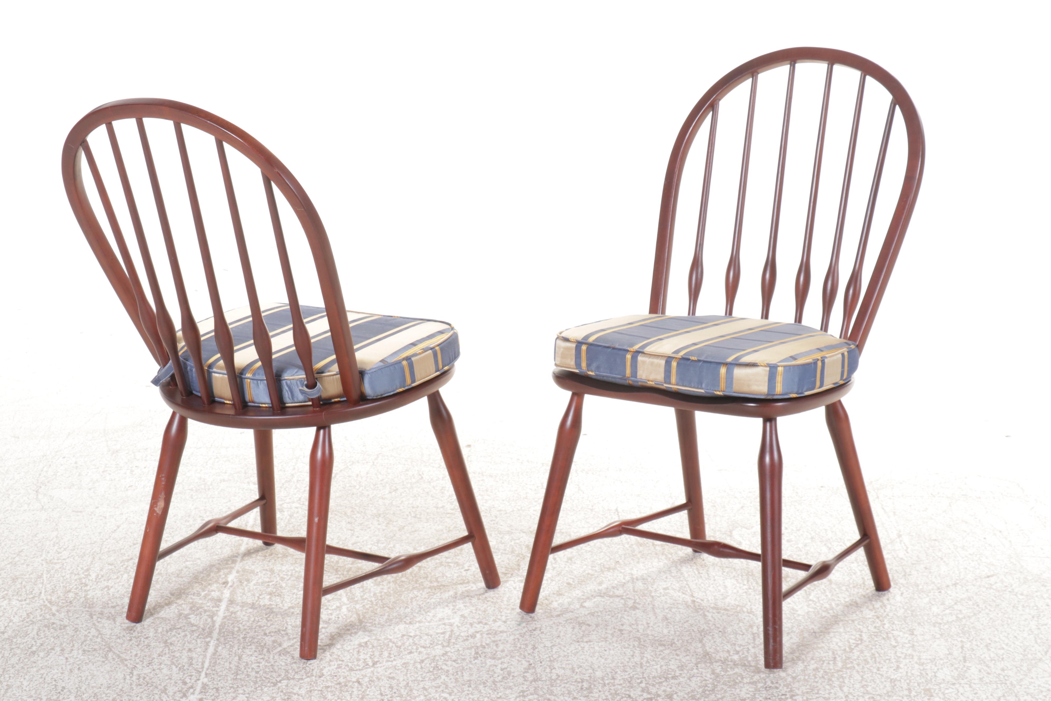 Kincaid Furniture Cherry Dining Table with Six Windsor Chairs