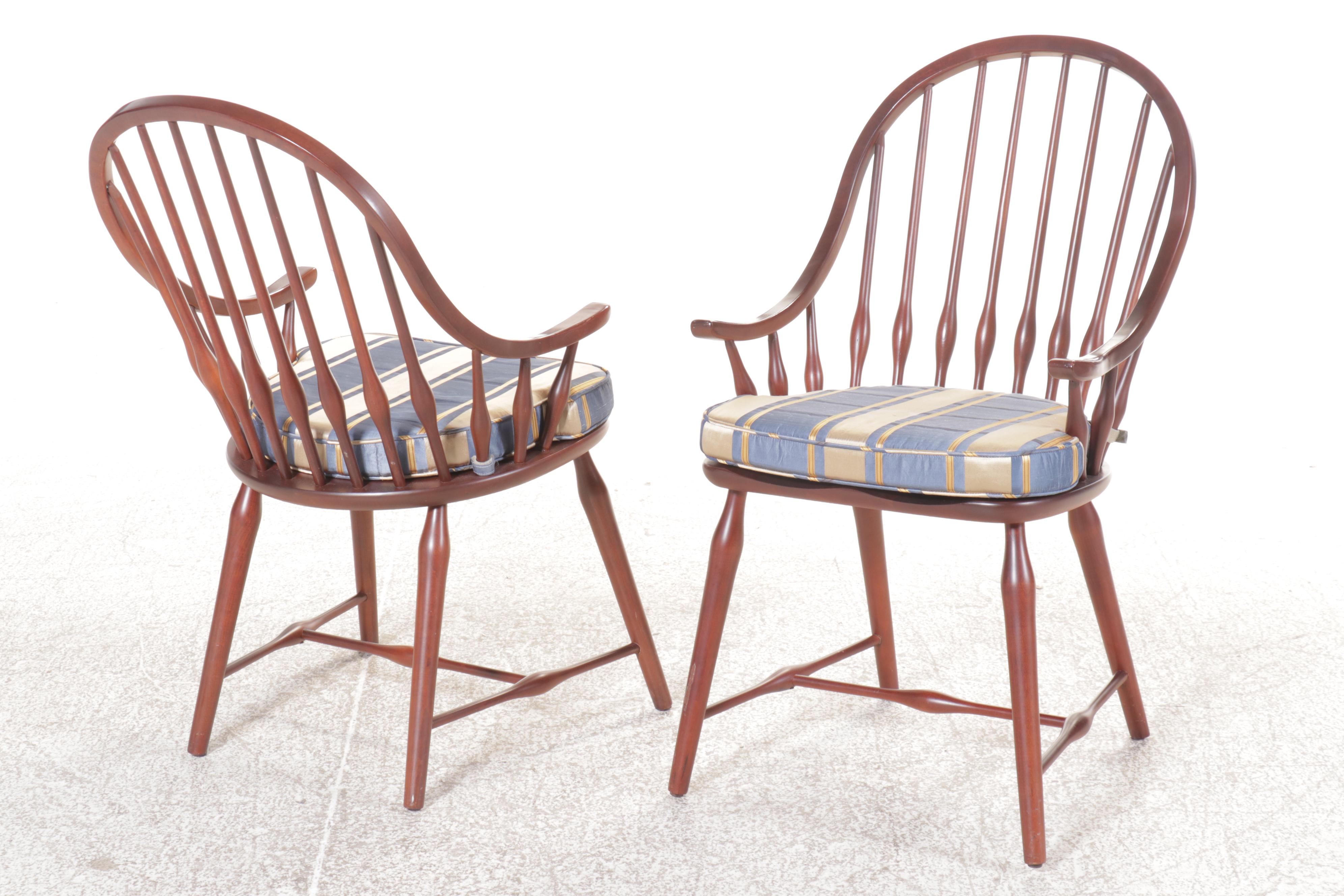 Kincaid Furniture Cherry Dining Table with Six Windsor Chairs