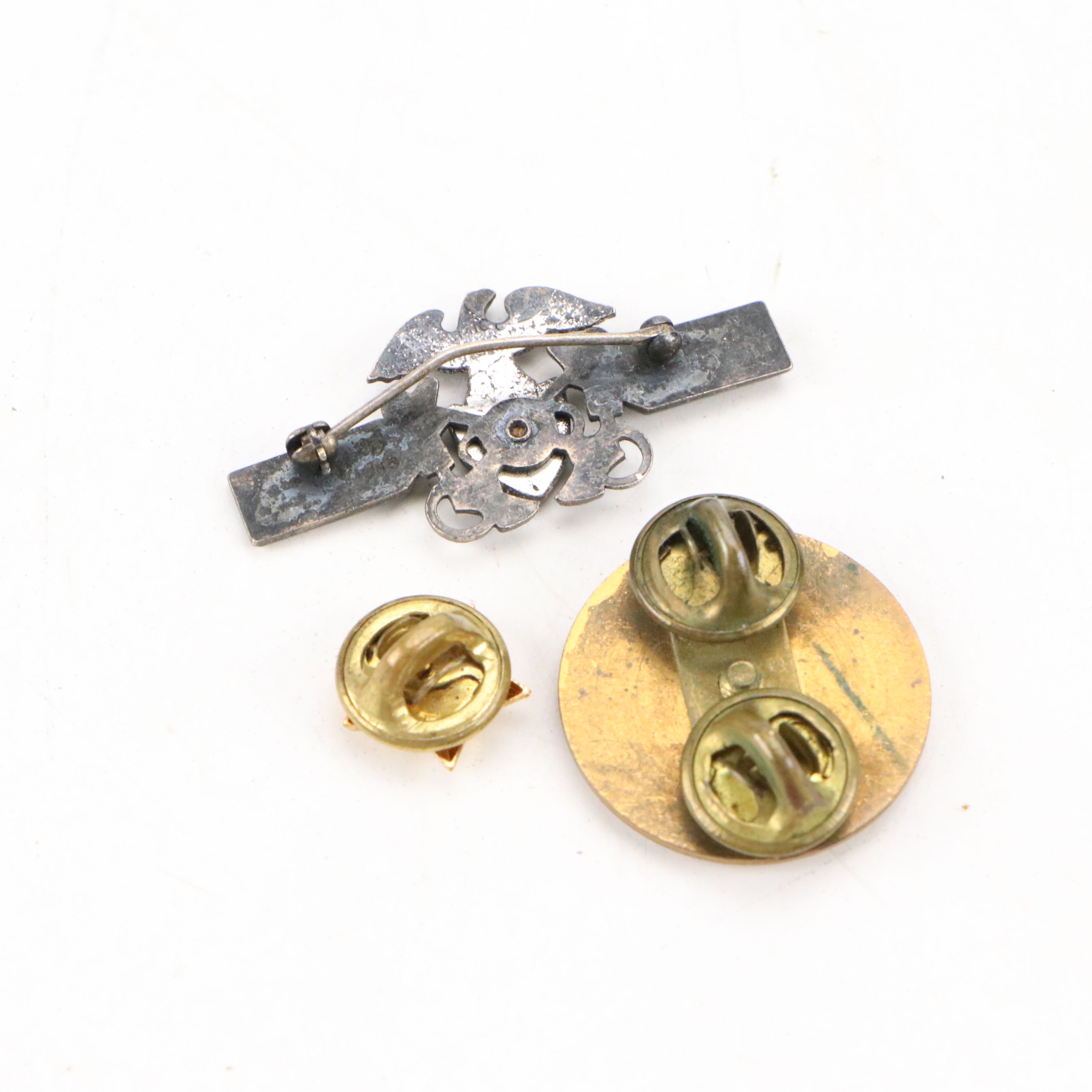 World War II Era Sterling Silver Navy Pilot Wings with More Badges and Pins