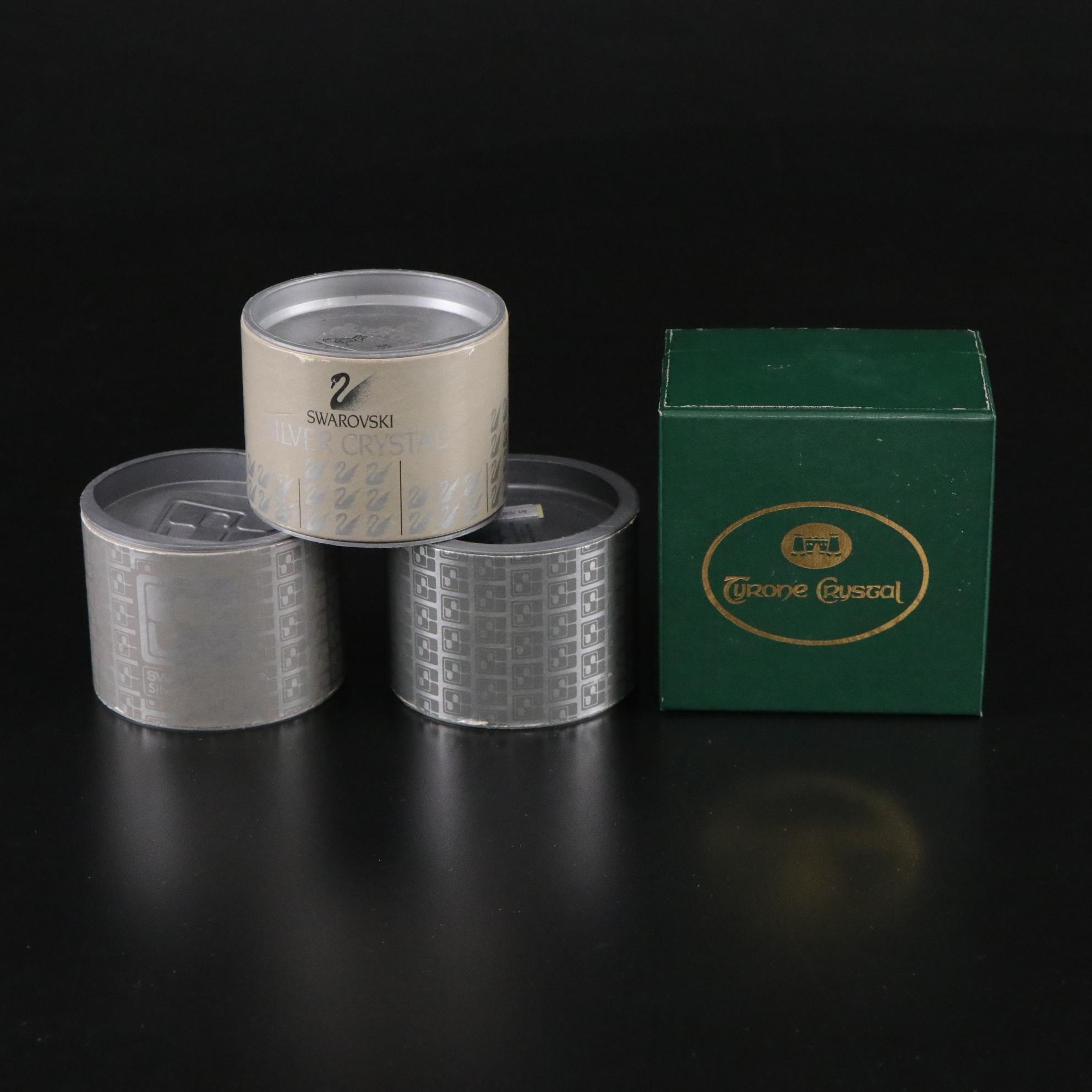 Swarovski Crystal Figurines and Tyrone Crystal US Air Force Paperweight