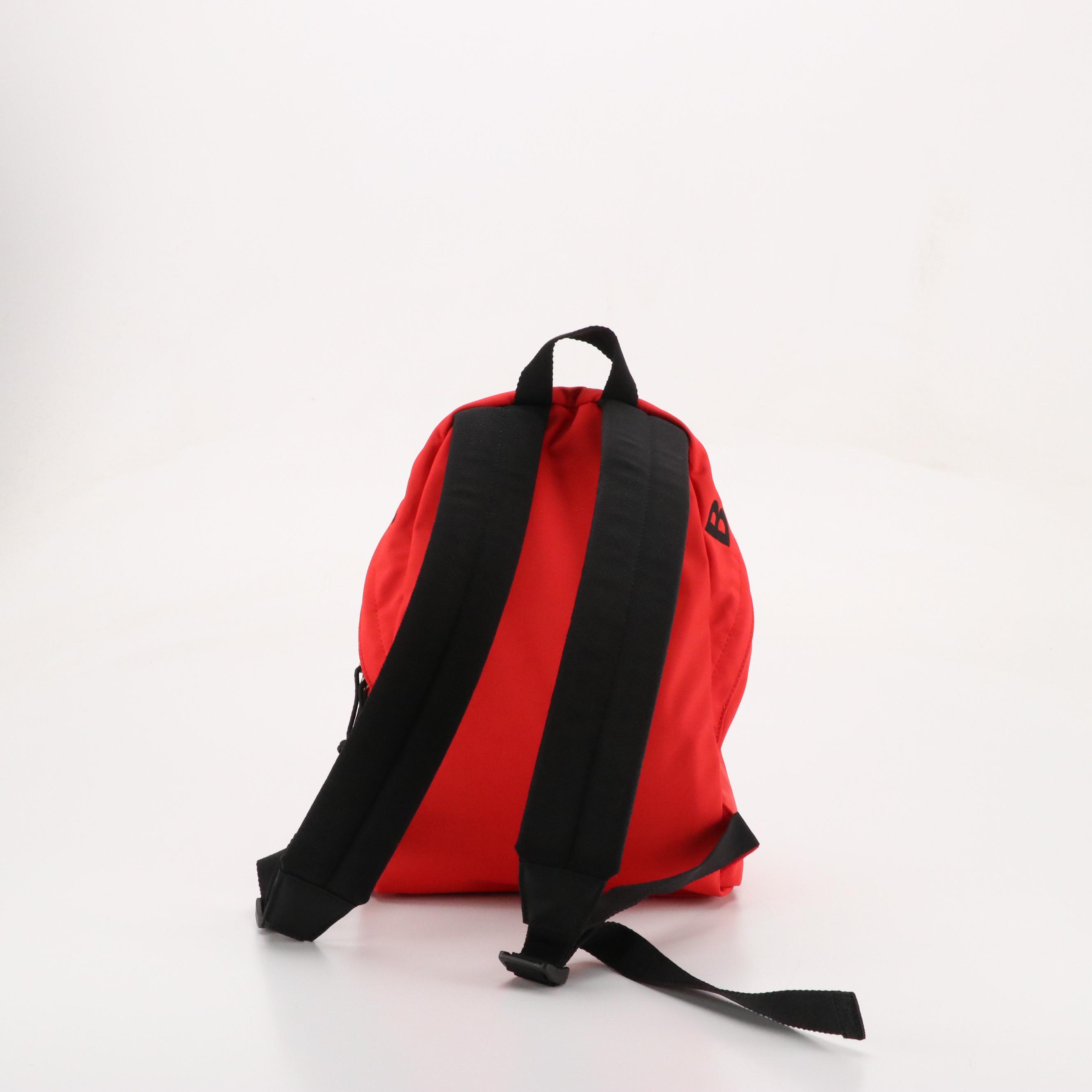 Balenciaga Wheel Backpack in Red Nylon and Black Textile