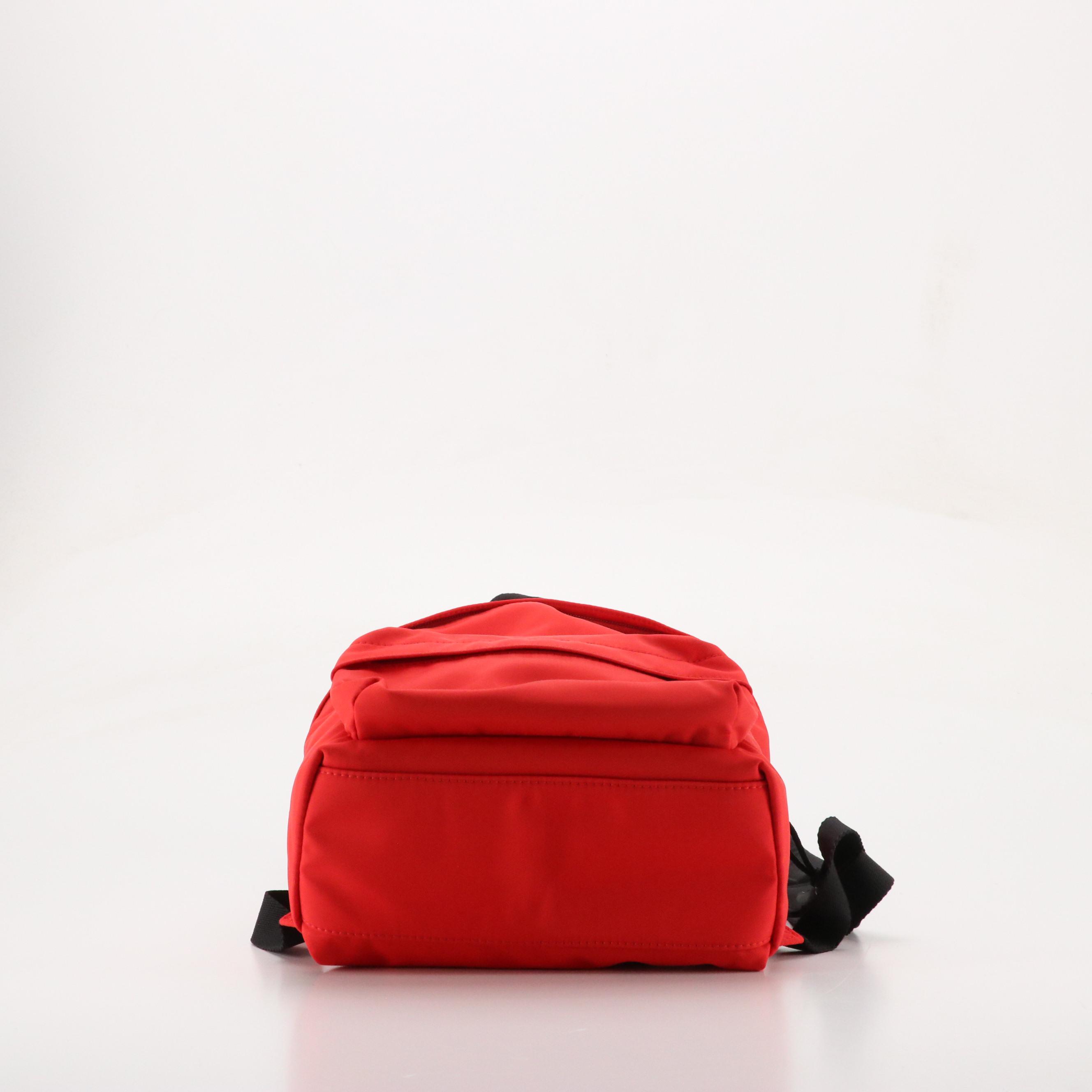Balenciaga Wheel Backpack in Red Nylon and Black Textile