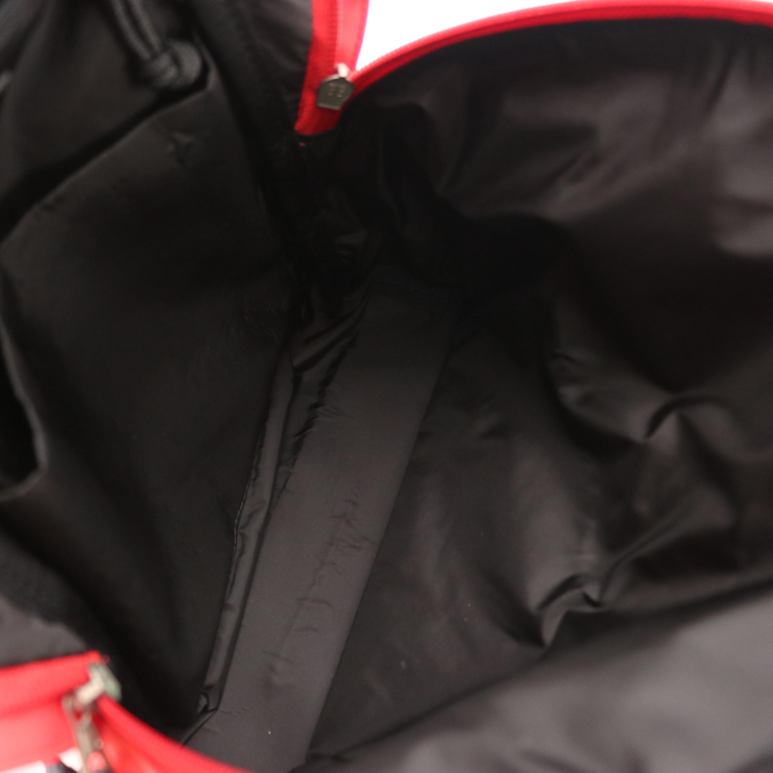 Balenciaga Wheel Backpack in Red Nylon and Black Textile