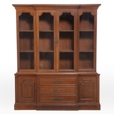 Mediterranean Style Cherry China Cabinet Mediterranean Style Cherry China Cabinet