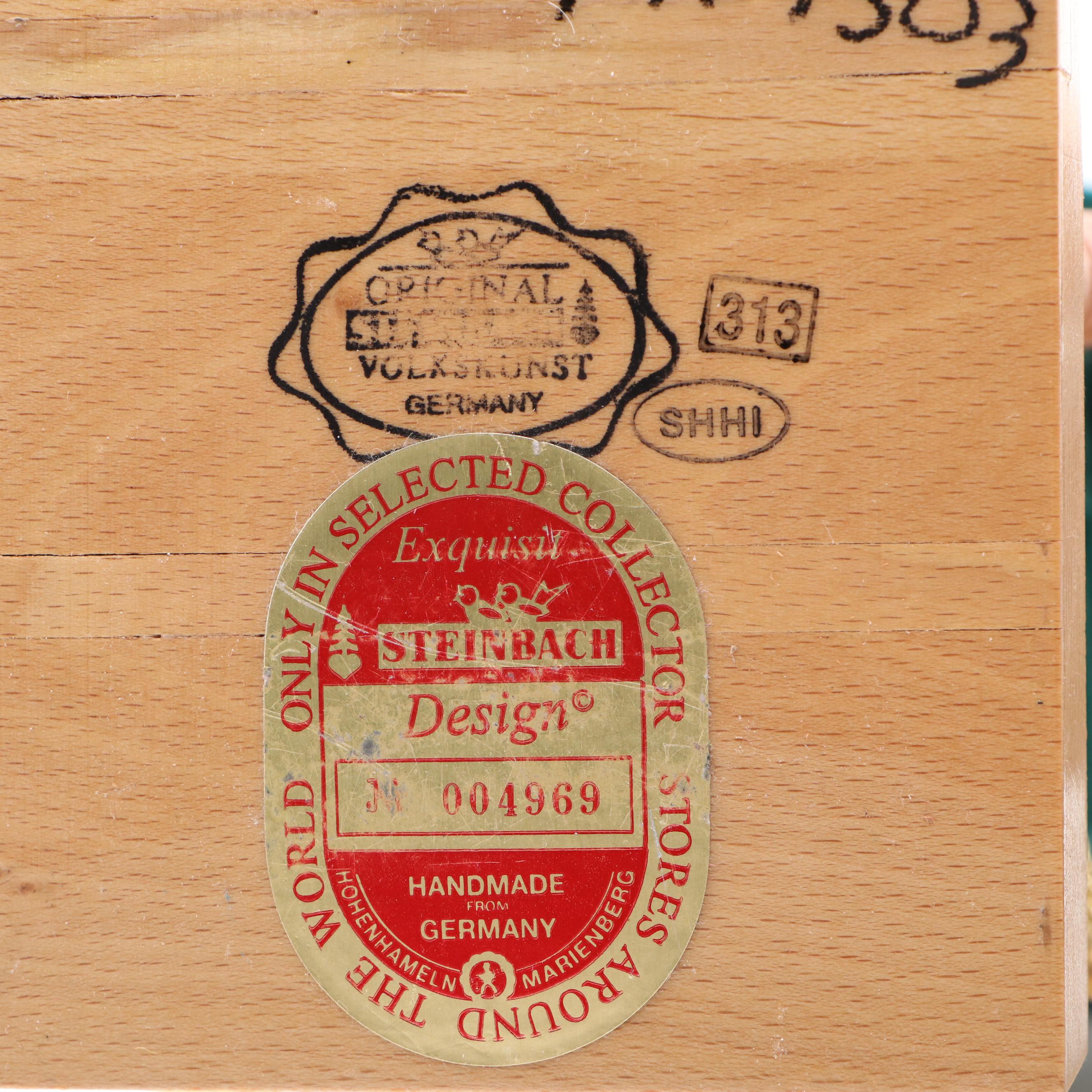 Steinbach "Good Old Mark" Last German Coin and Brewmaster Wood Nutcrackers